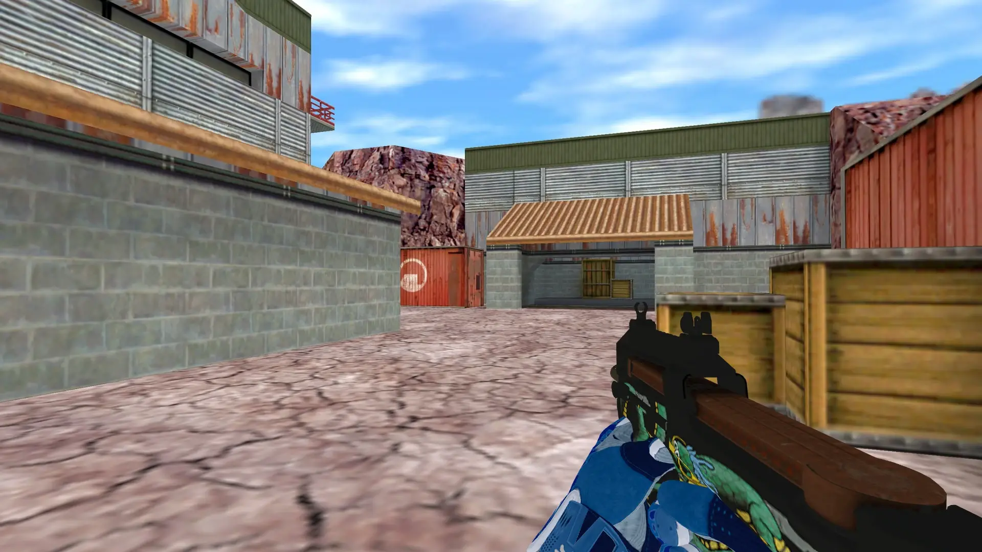 P90 — Sport Gloves Amphibious Pack — de_nuke (first person)