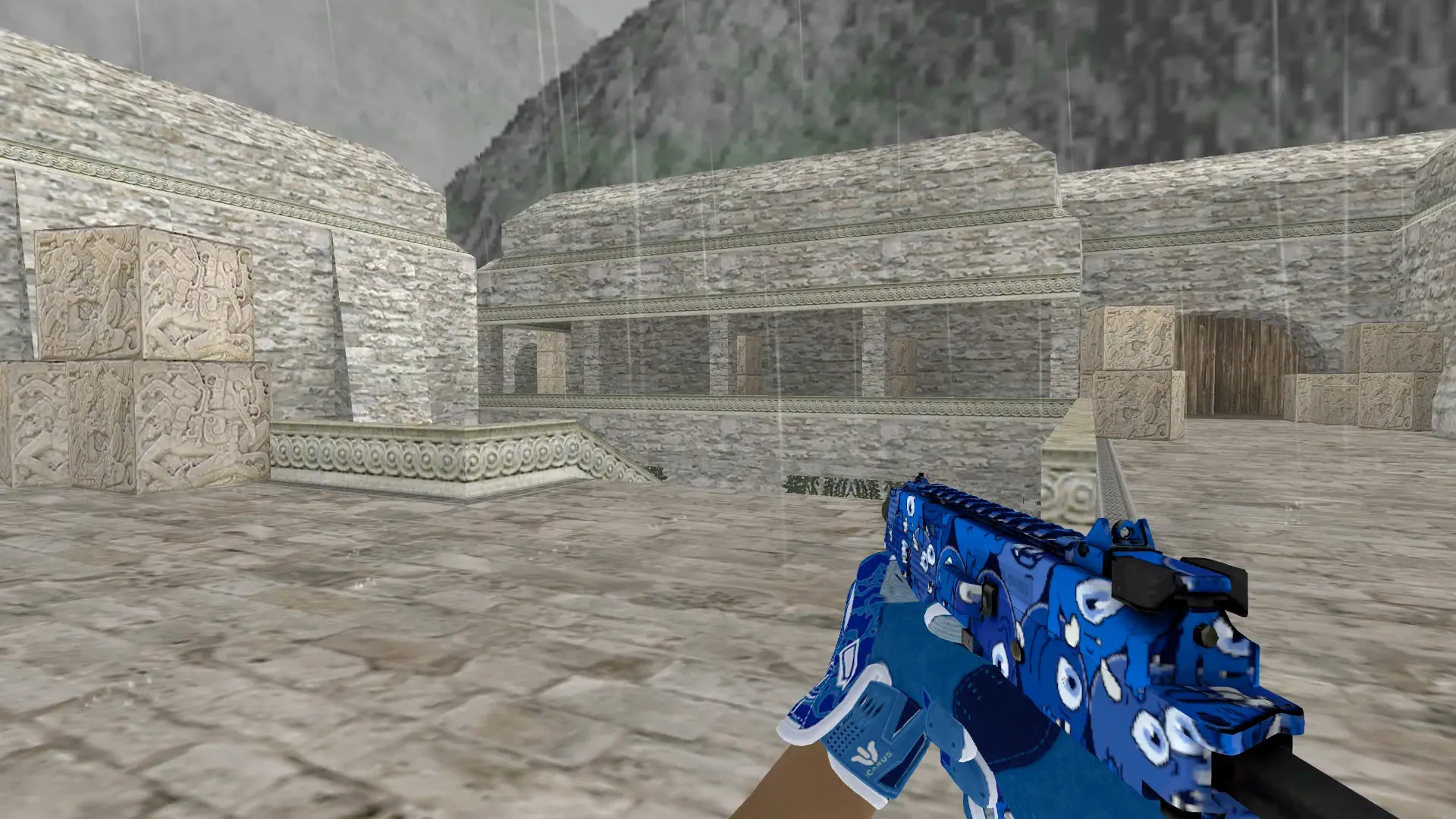 TMP — Sport Gloves Amphibious Pack — de_aztec (first person)