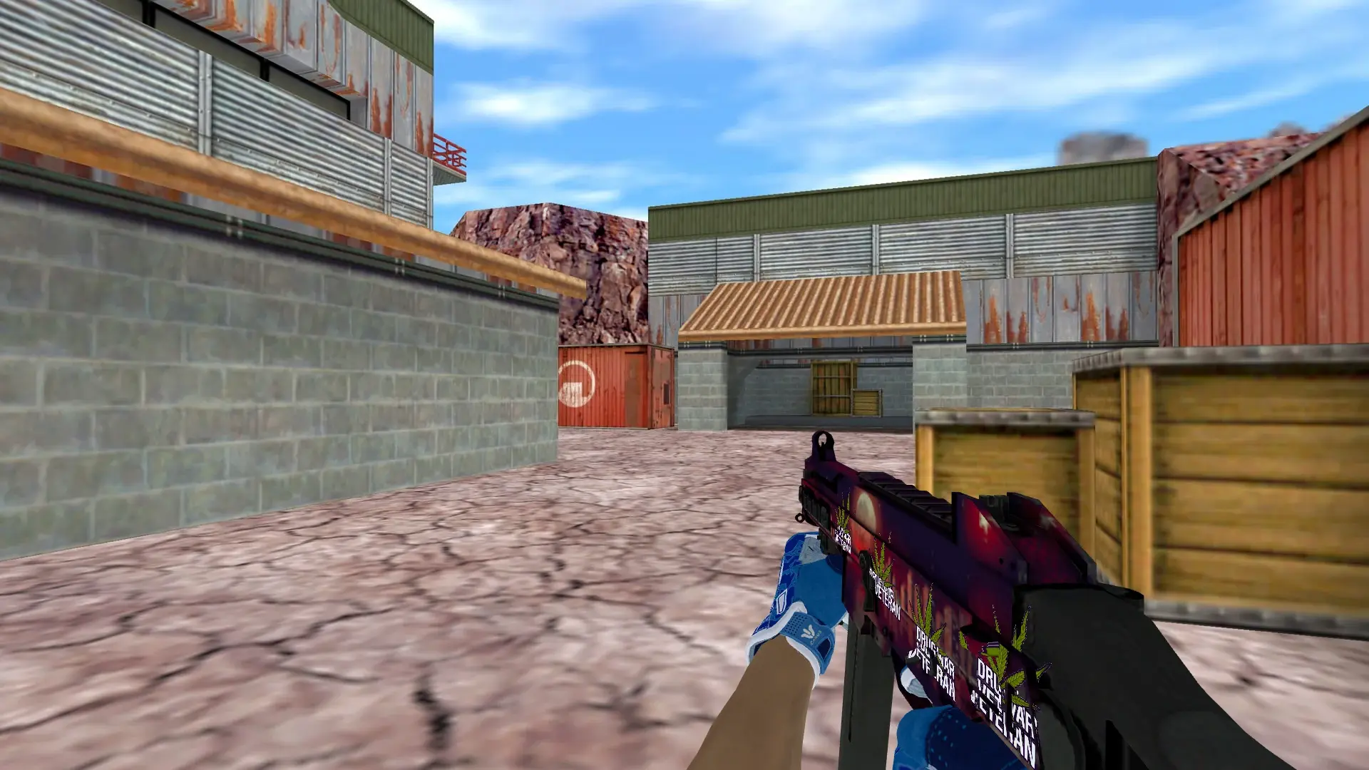 UMP-45 — Sport Gloves Amphibious Pack — de_nuke (first person)