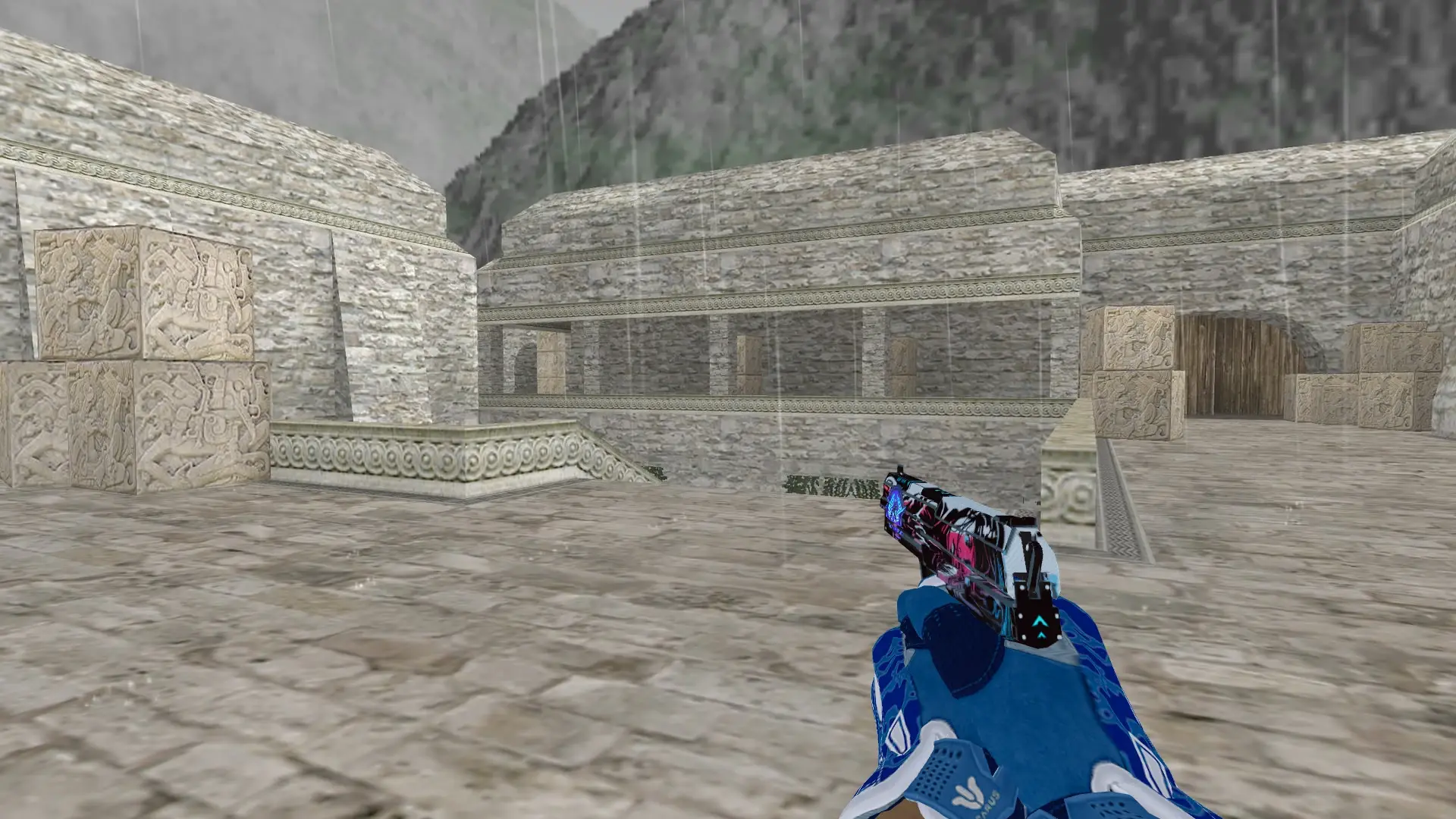 USP — Sport Gloves Amphibious Pack — de_aztec (first person)