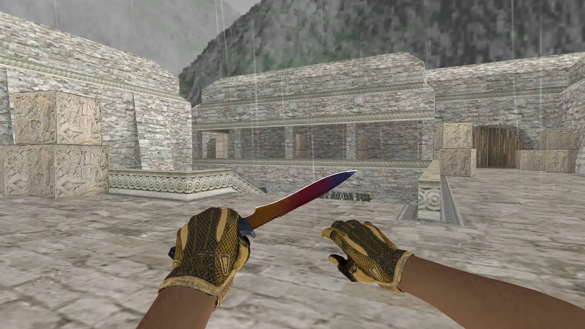 Classic Fade — Sport Gloves Arid Pack — de_aztec (first person)