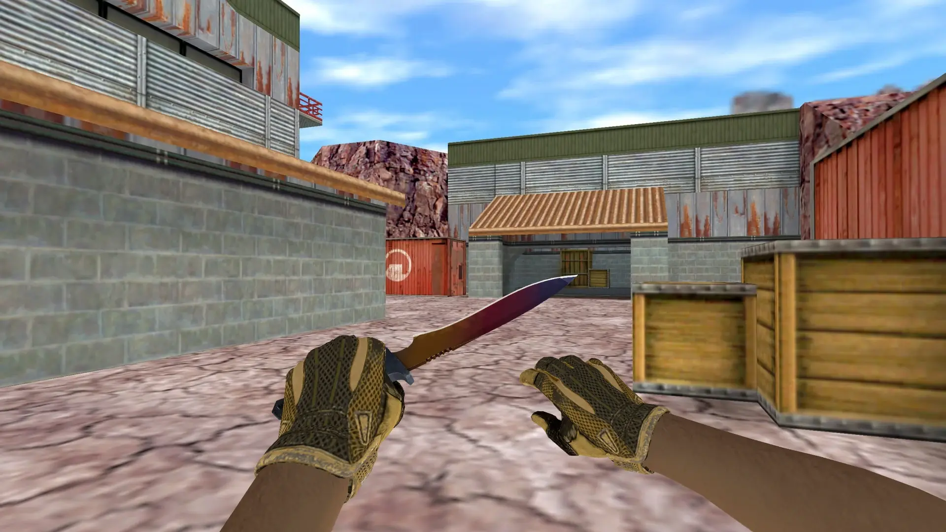 Classic Fade — Sport Gloves Arid Pack — de_nuke (first person)