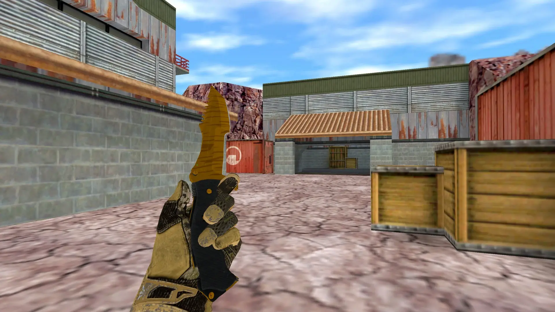 Huntsman Tiger Tooth — Sport Gloves Arid Pack — de_nuke (first person)