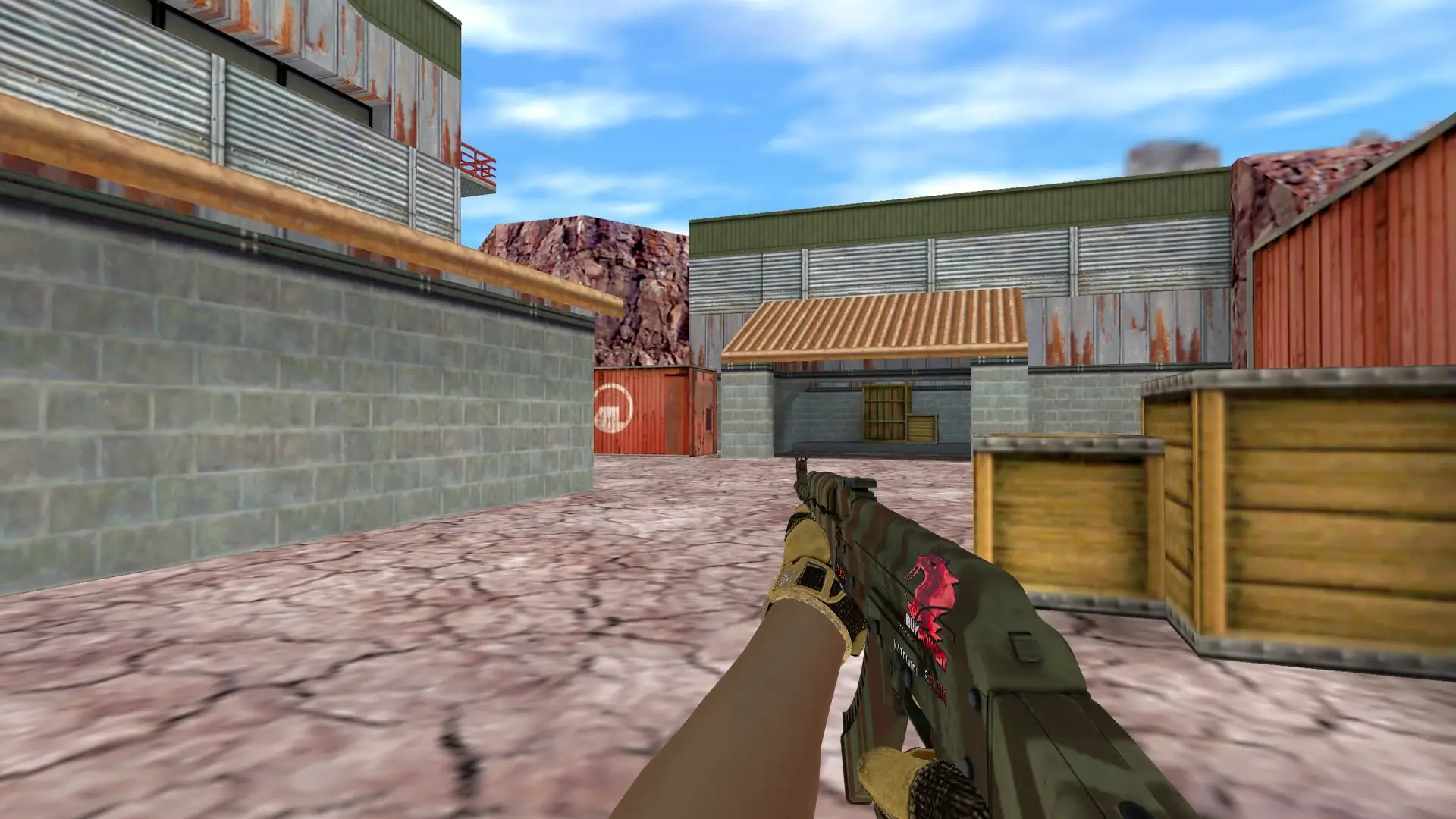 AK-47 — Sport Gloves Arid Pack — de_nuke (first person)