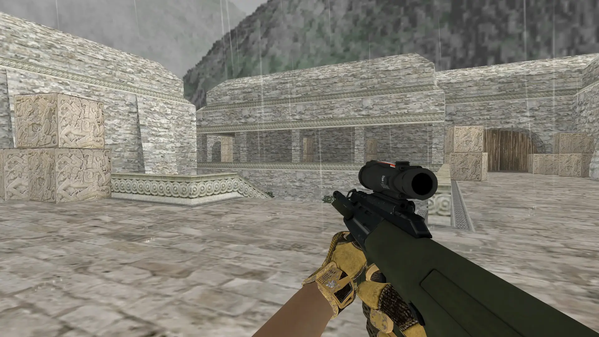AUG — Sport Gloves Arid Pack — de_aztec (first person)