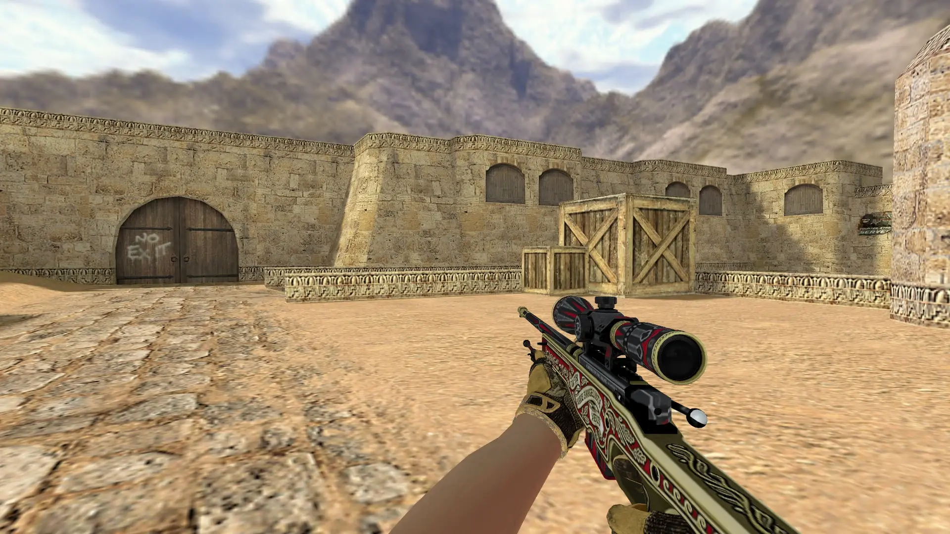 AWP — Sport Gloves Arid Pack — de_dust2 (first person)