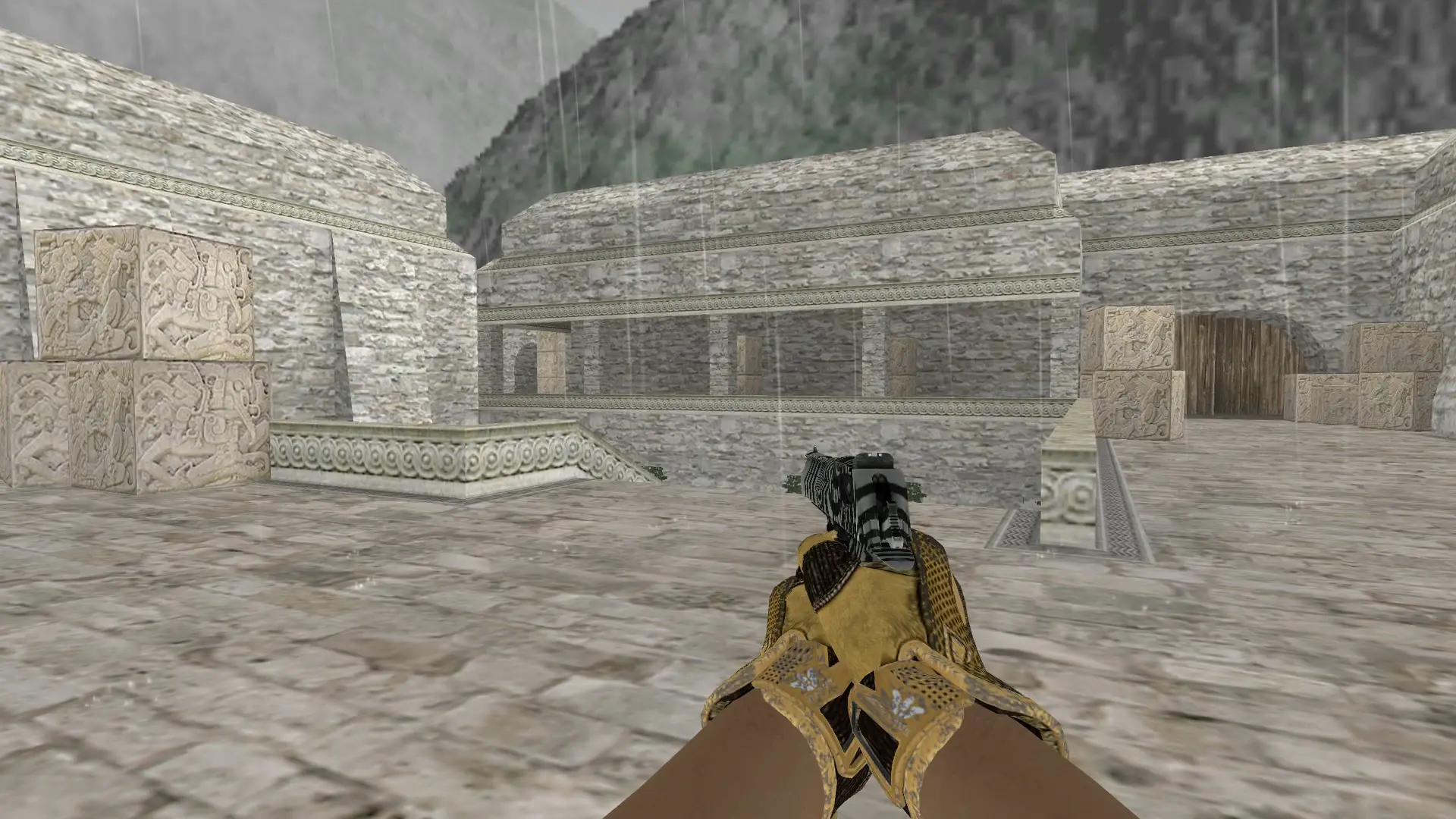 Desert Eagle — Sport Gloves Arid Pack — de_aztec (first person)