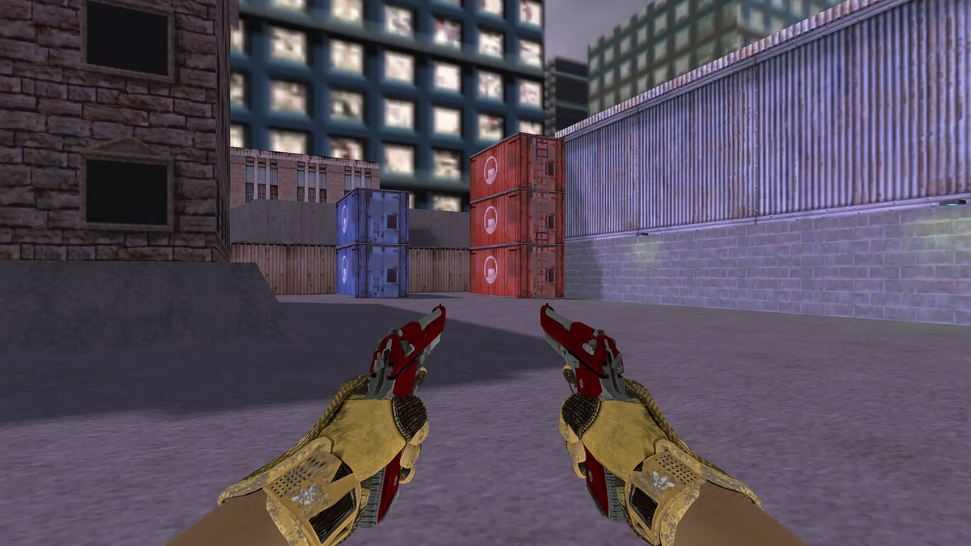 Dual Berettas — Sport Gloves Arid Pack — cs_assault (first person)