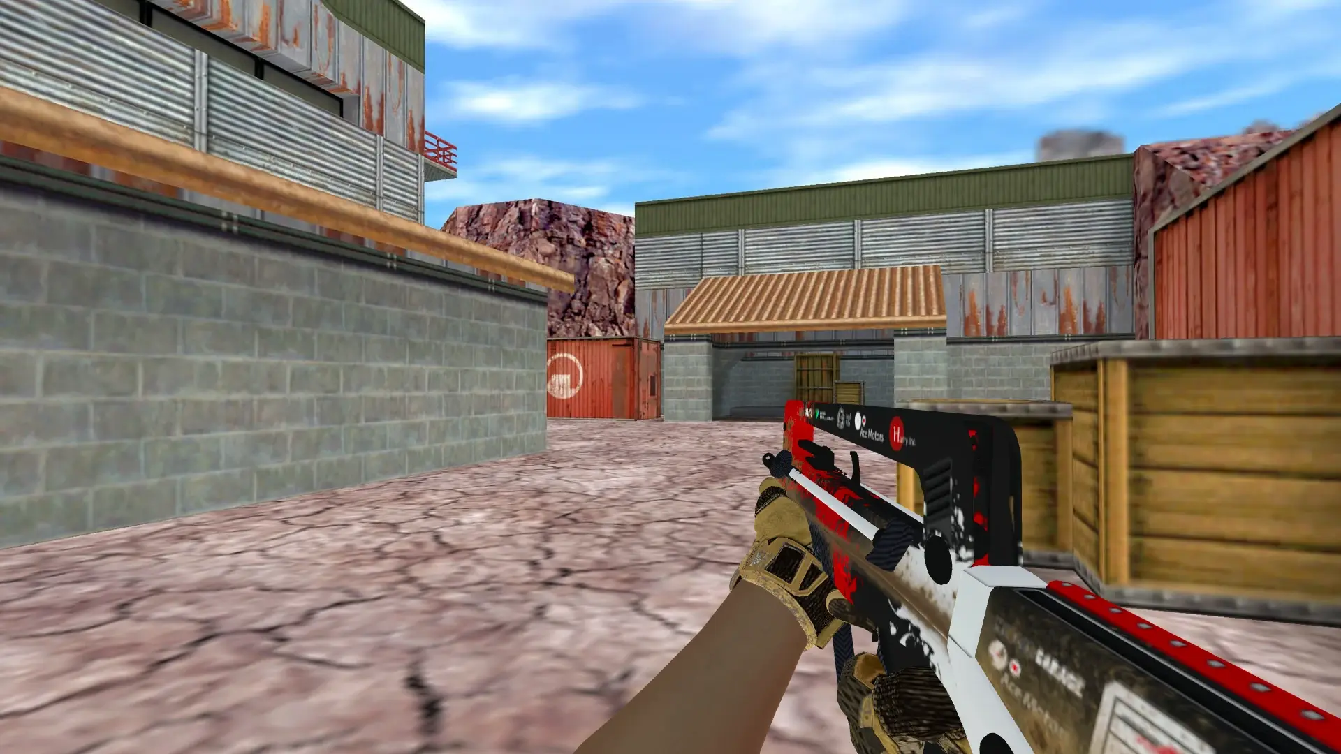 FAMAS — Sport Gloves Arid Pack — de_nuke (first person)