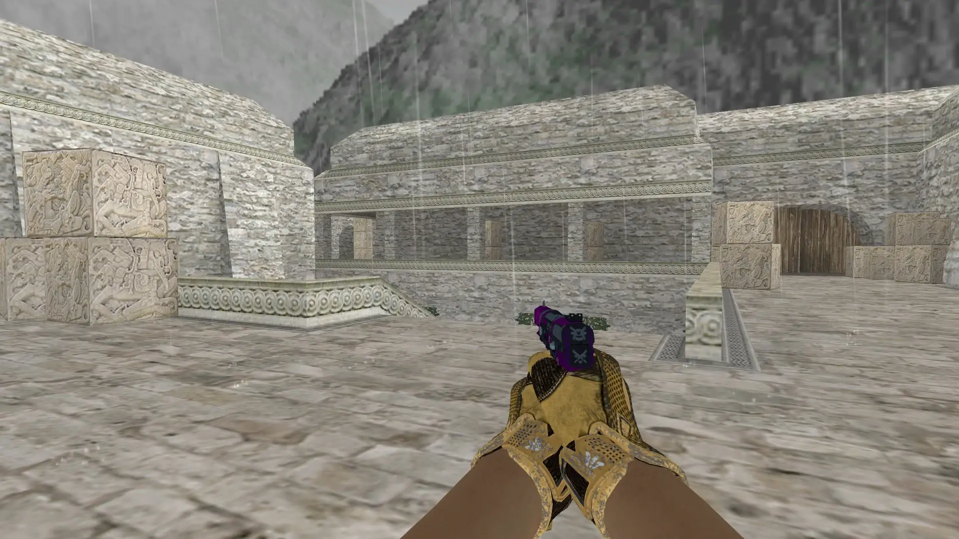 Five-SeveN — Sport Gloves Arid Pack — de_aztec (first person)