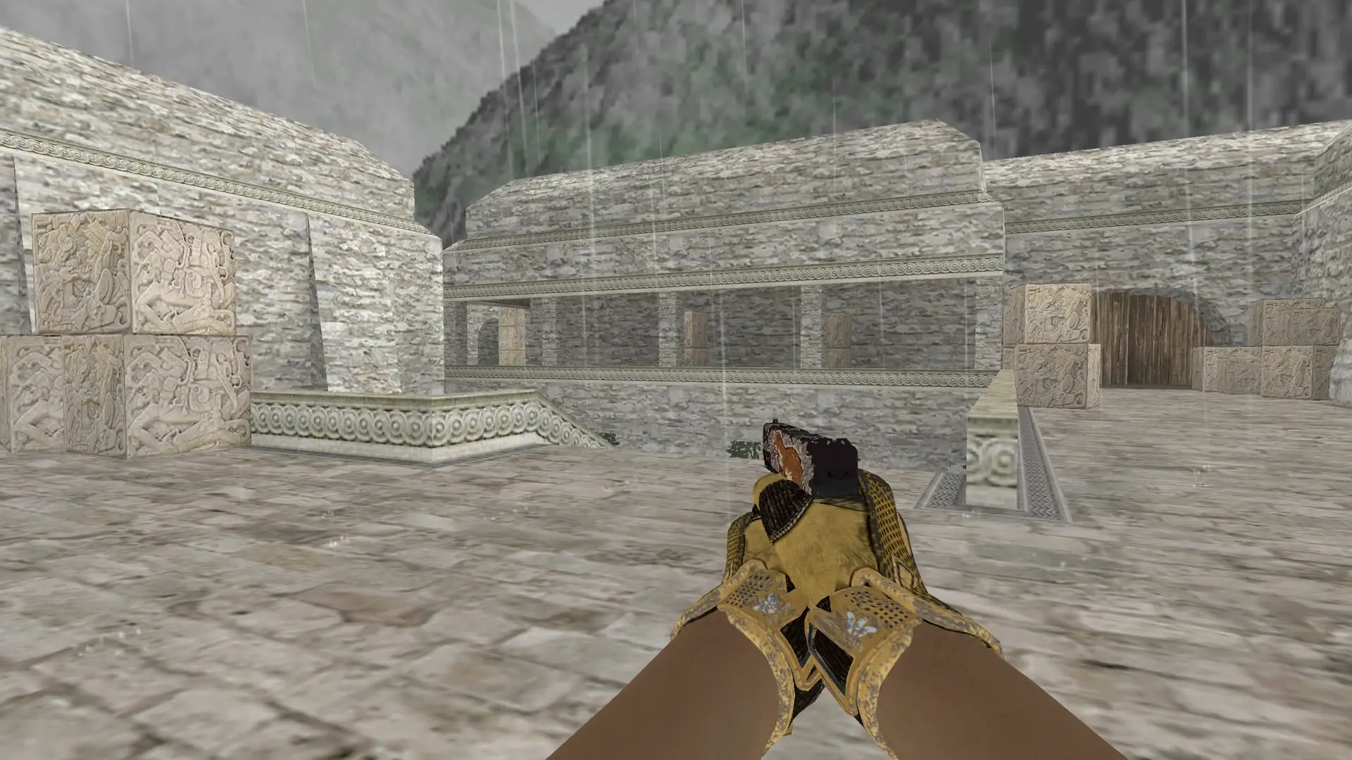 Glock-18 — Sport Gloves Arid Pack — de_aztec (first person)