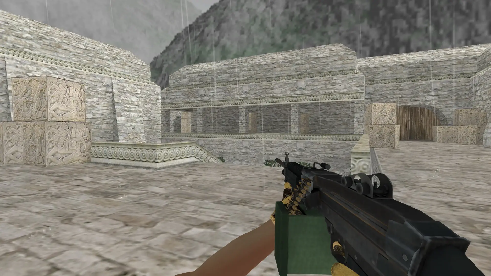 M249 — Sport Gloves Arid Pack — de_aztec (first person)