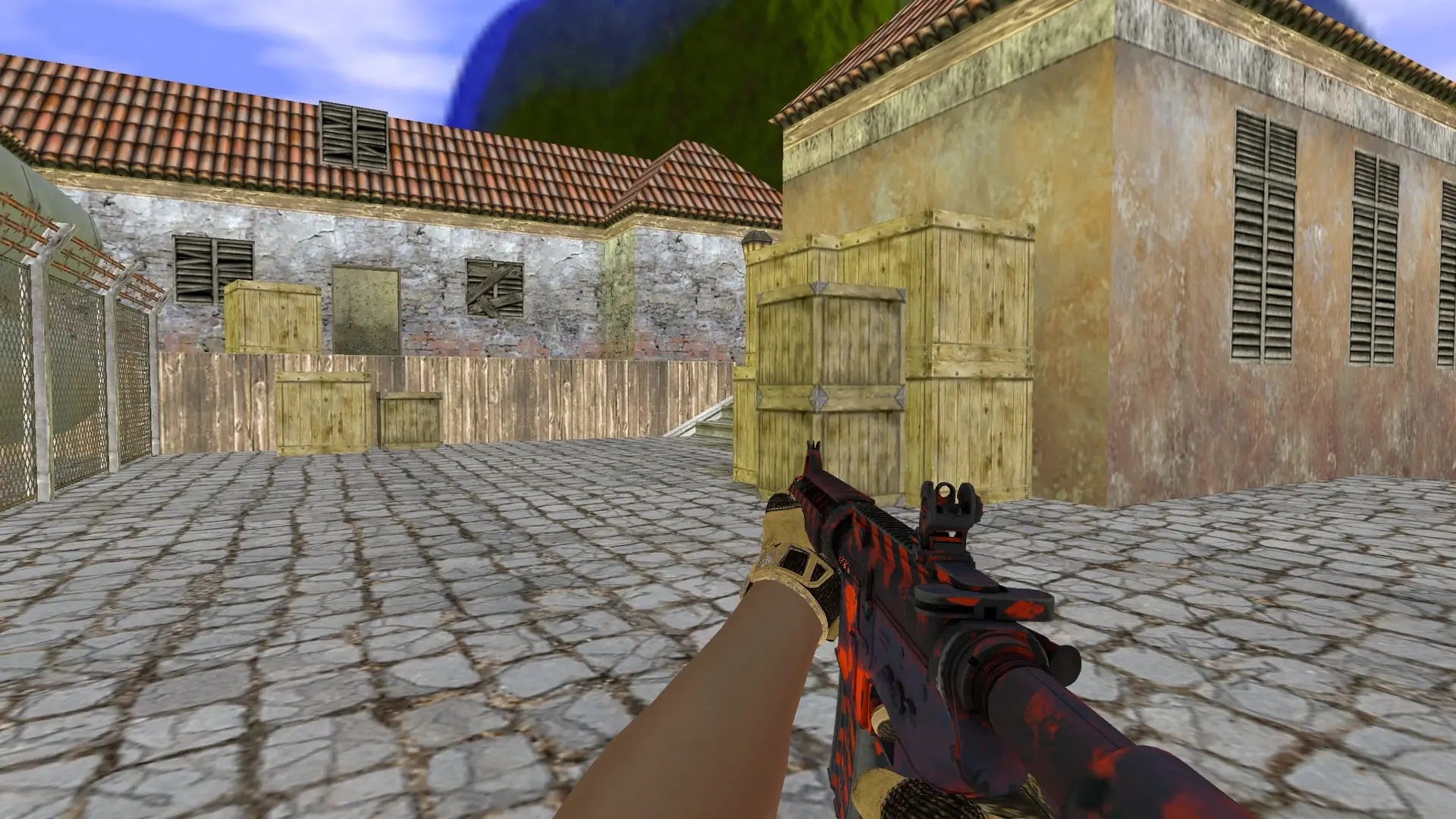 M4A1 — Sport Gloves Arid Pack — de_inferno (first person)