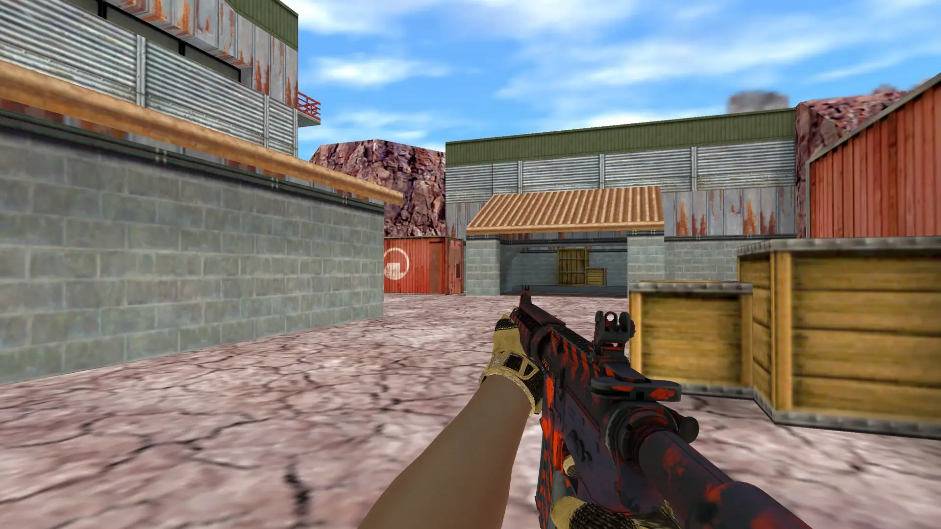 M4A1 — Sport Gloves Arid Pack — de_nuke (first person)