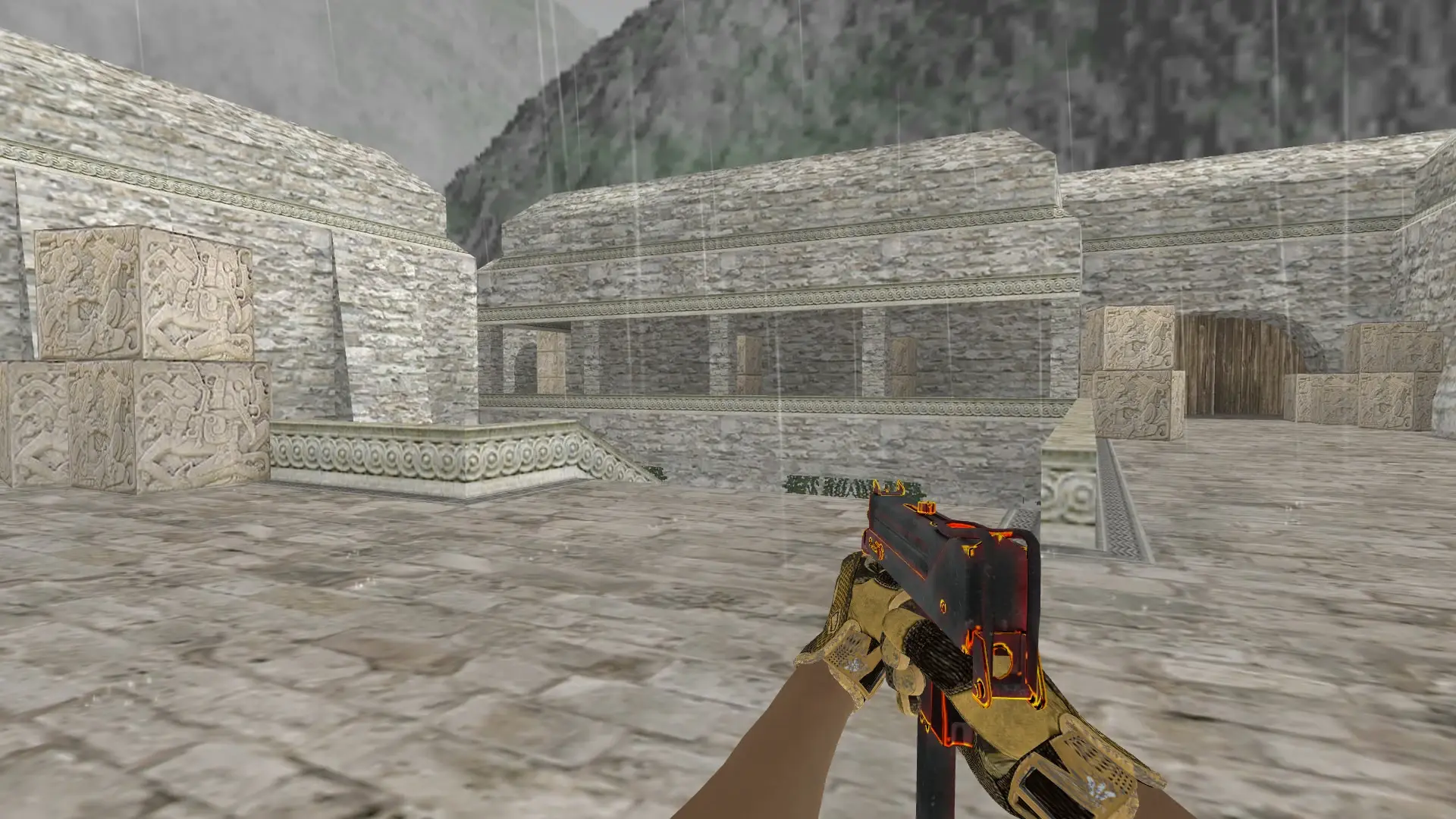 MAC-10 — Sport Gloves Arid Pack — de_aztec (first person)
