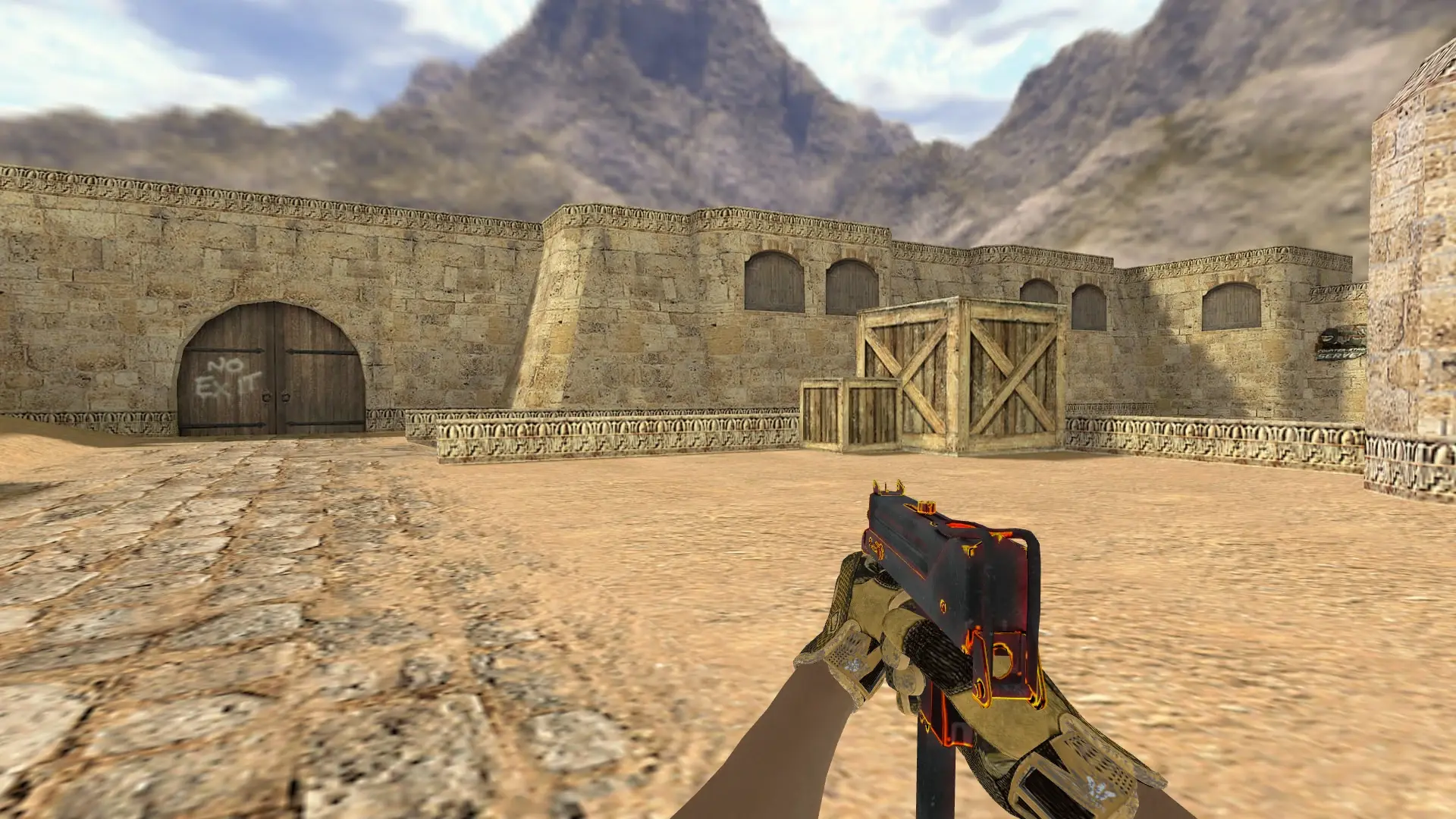 MAC-10 — Sport Gloves Arid Pack — de_dust2 (first person)