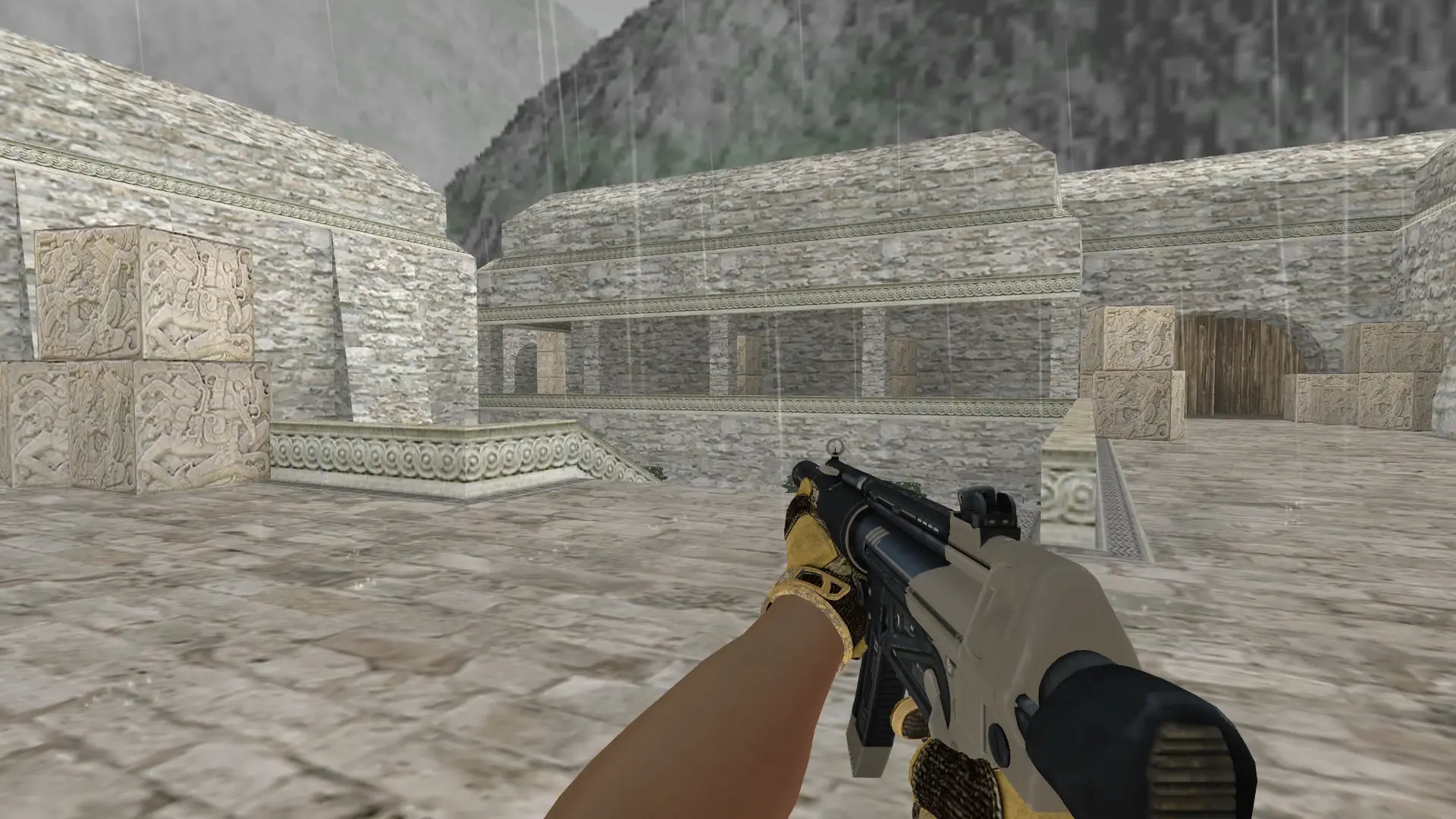 MP5 — Sport Gloves Arid Pack — de_aztec (first person)