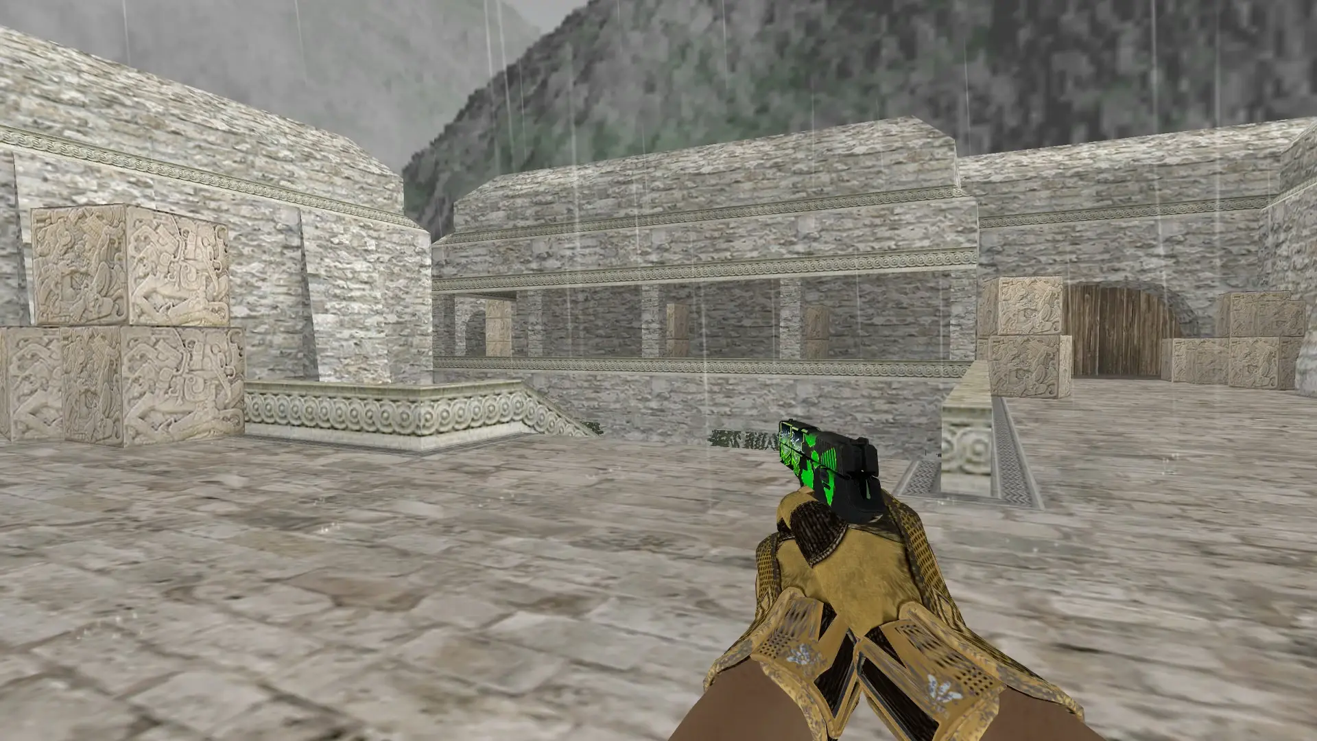 P228 — Sport Gloves Arid Pack — de_aztec (first person)