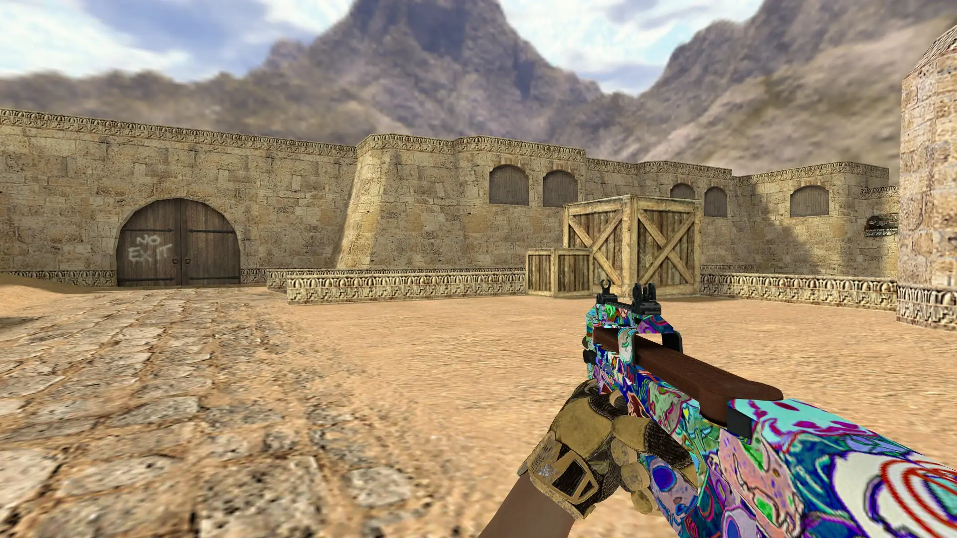 P90 — Sport Gloves Arid Pack — de_dust2 (first person)
