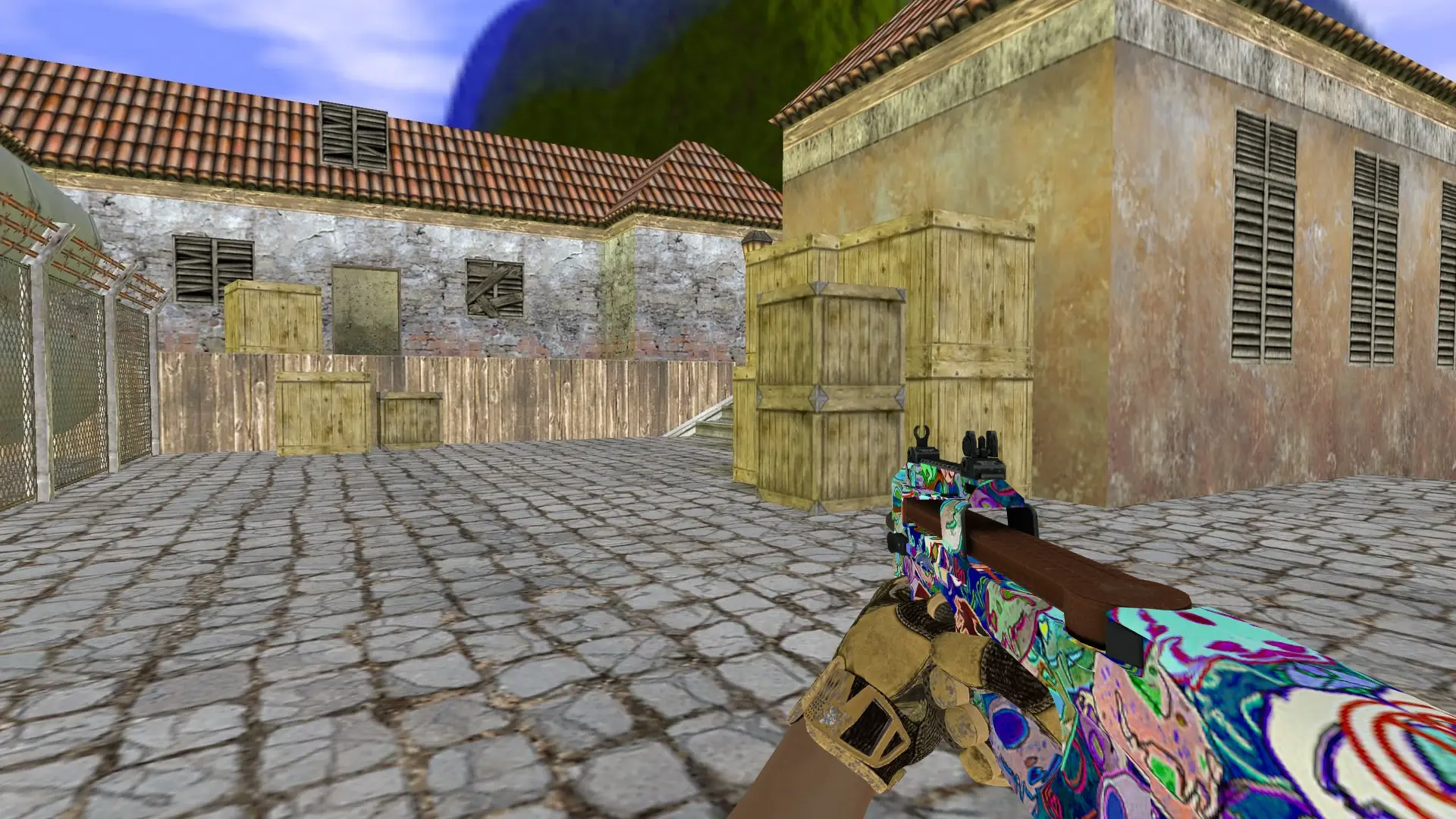 P90 — Sport Gloves Arid Pack — de_inferno (first person)