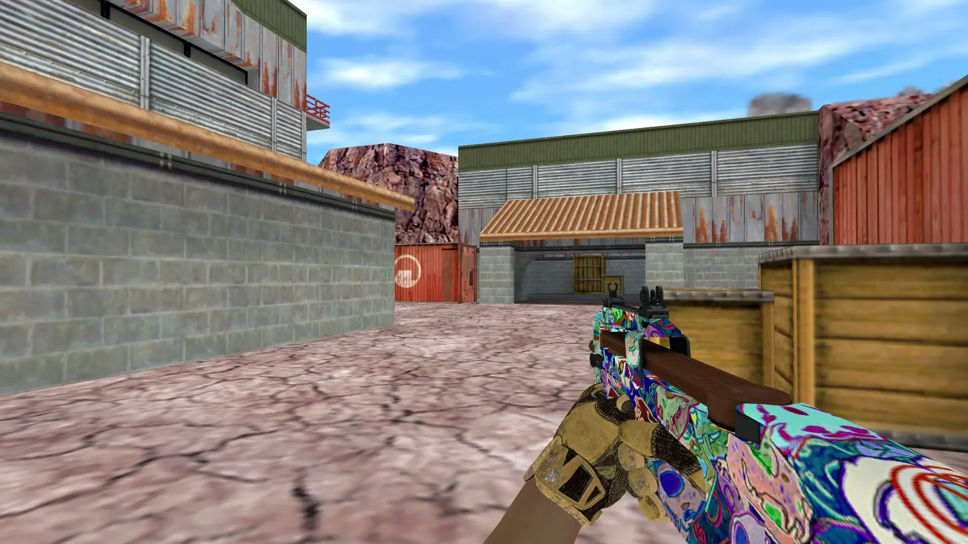 P90 — Sport Gloves Arid Pack — de_nuke (first person)