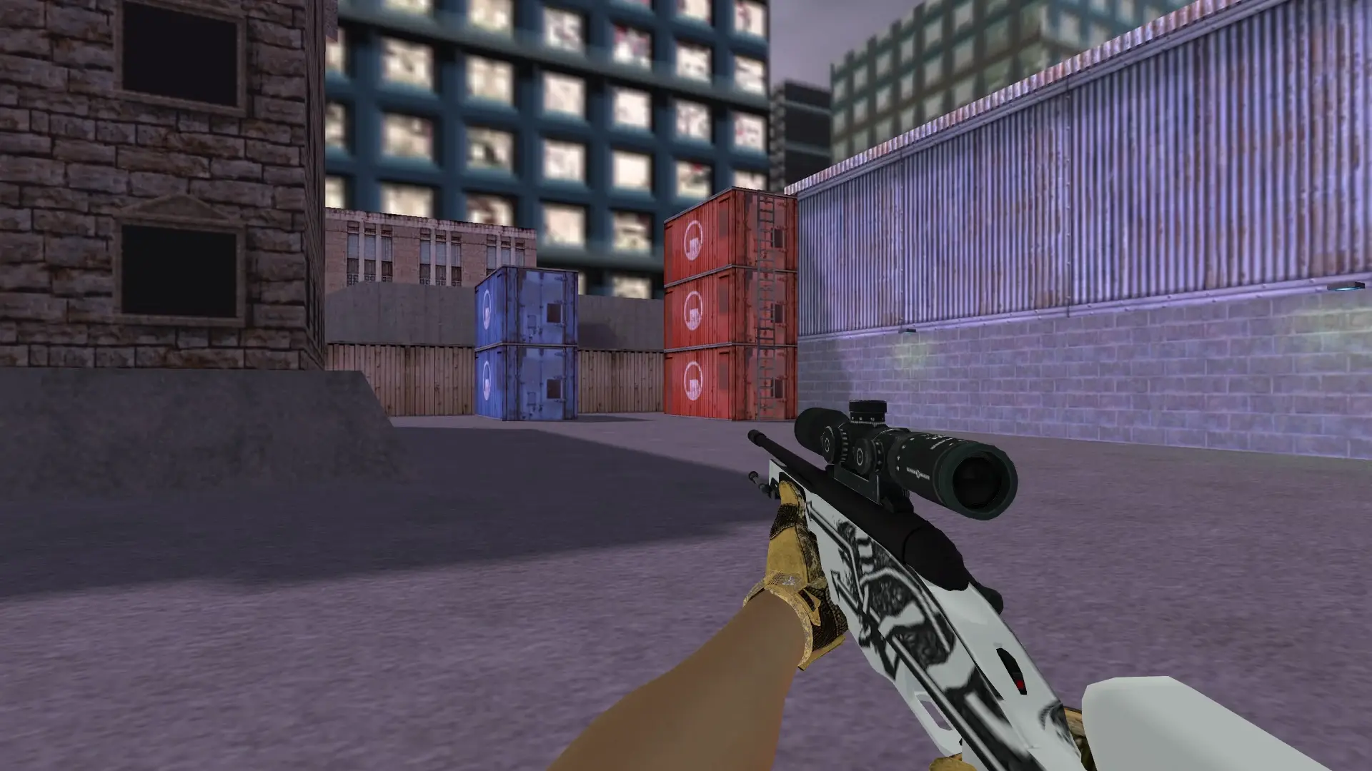 Scout — Sport Gloves Arid Pack — cs_assault (first person)