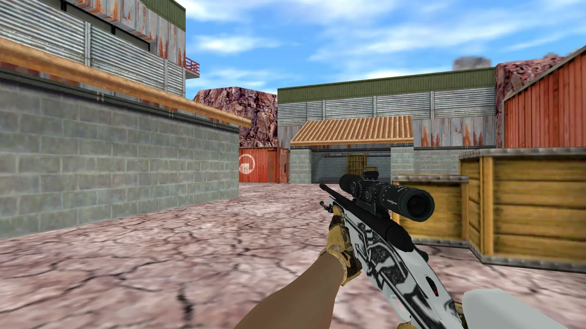 Scout — Sport Gloves Arid Pack — de_nuke (first person)