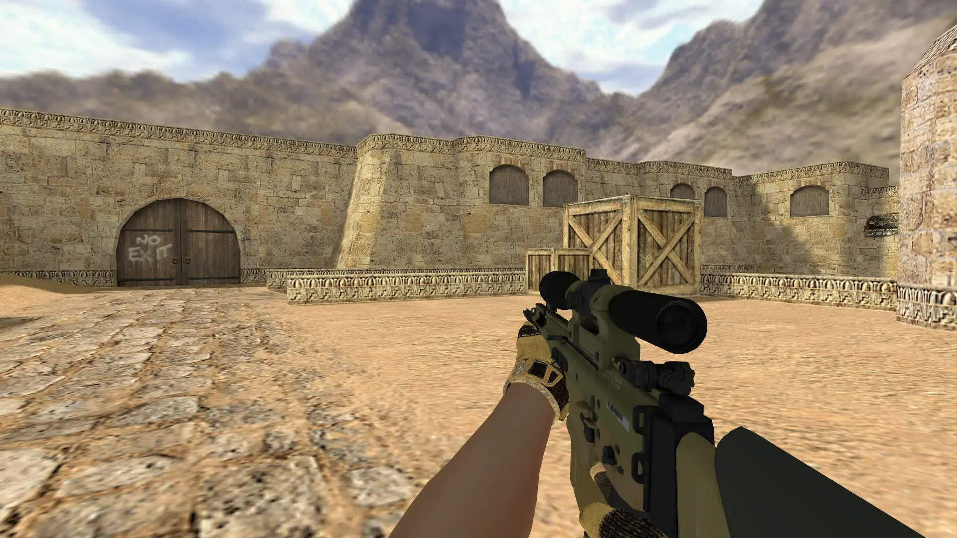 SG550 — Sport Gloves Arid Pack — de_dust2 (first person)