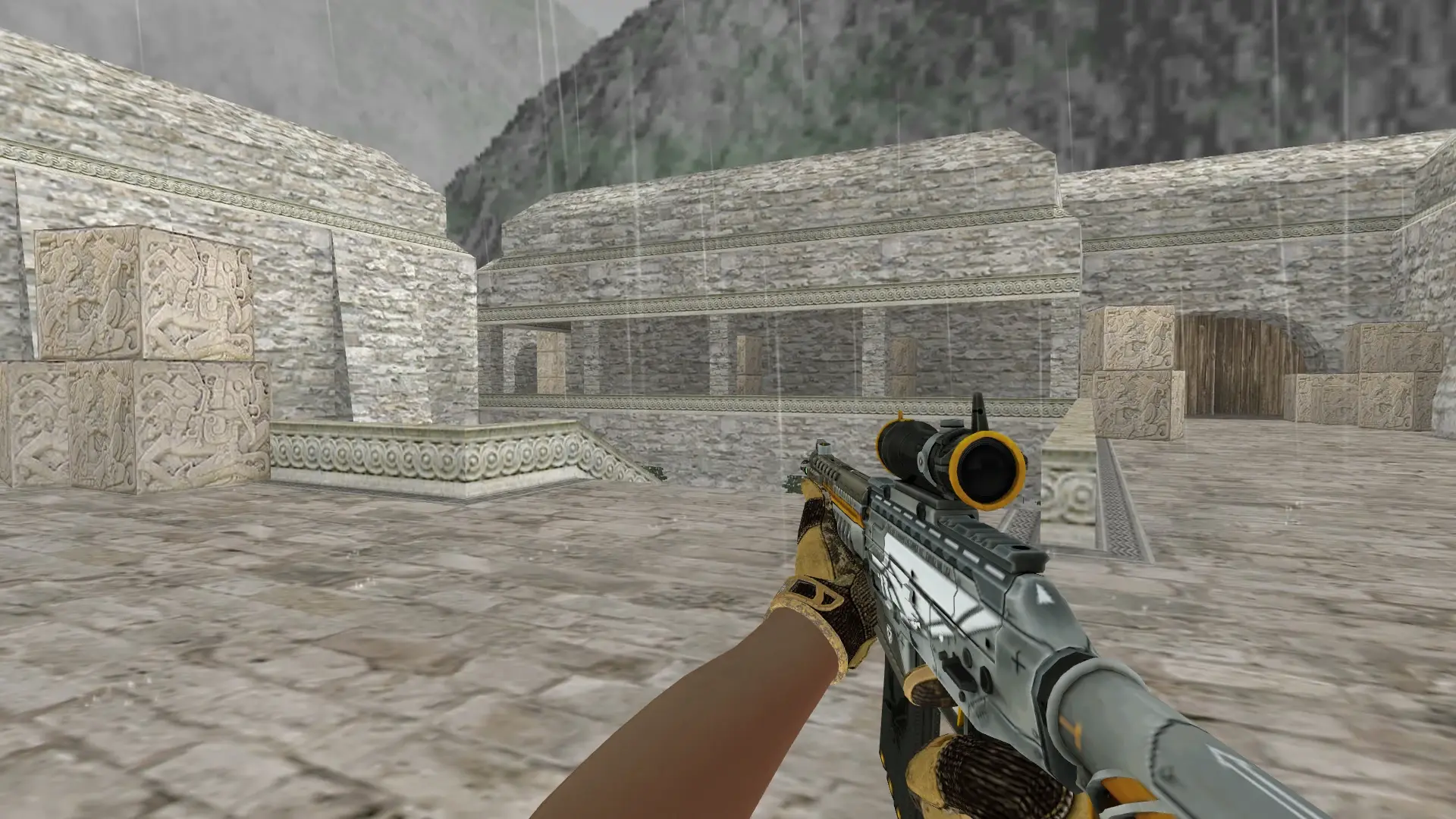 SG552 — Sport Gloves Arid Pack — de_aztec (first person)