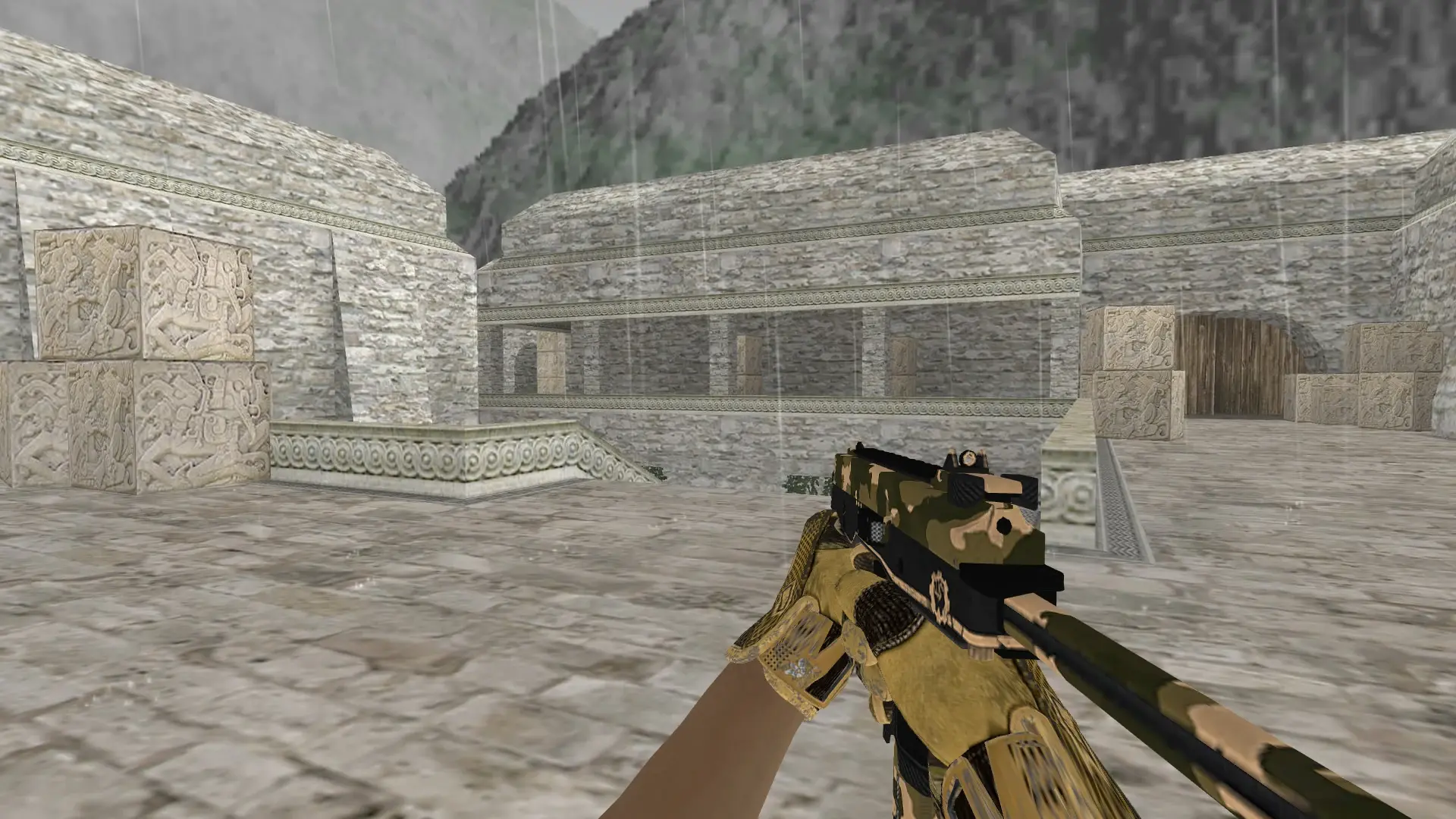 TMP — Sport Gloves Arid Pack — de_aztec (first person)