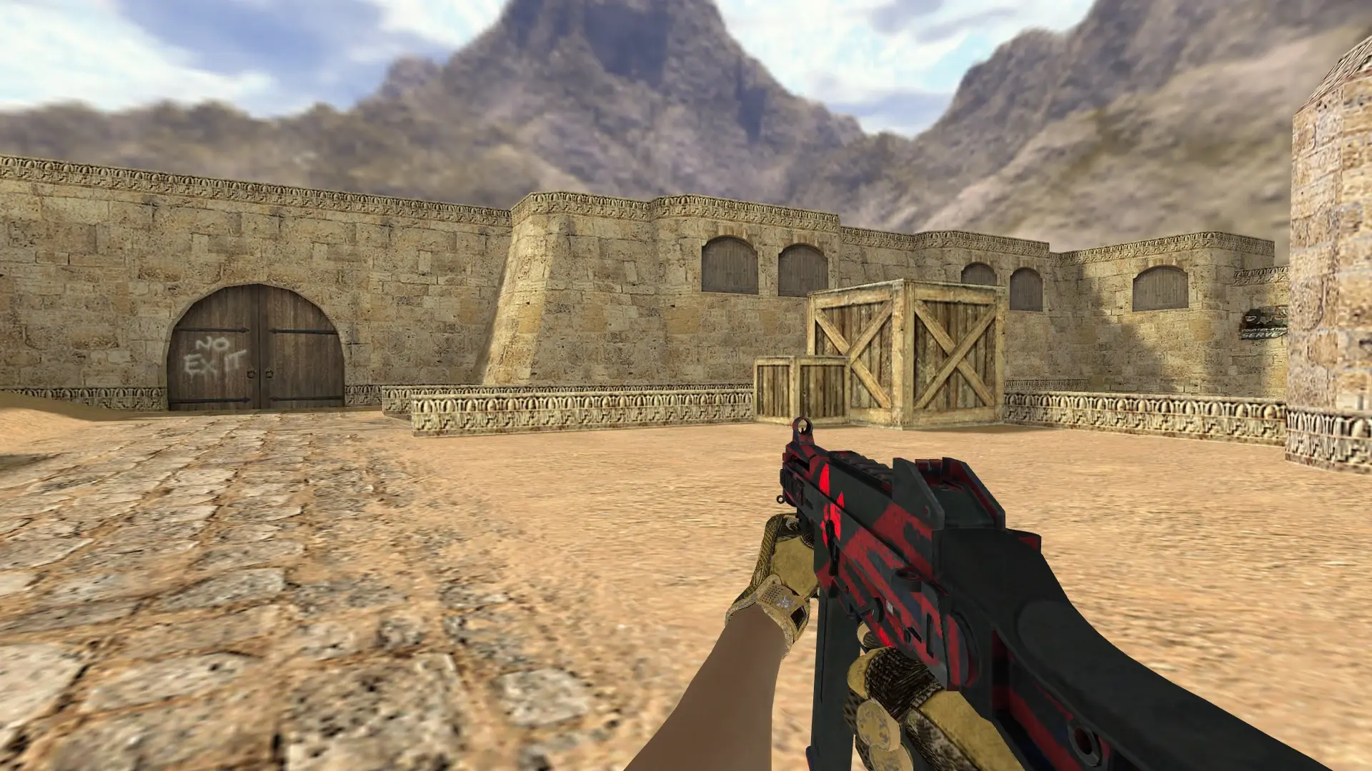 UMP-45 — Sport Gloves Arid Pack — de_dust2 (first person)