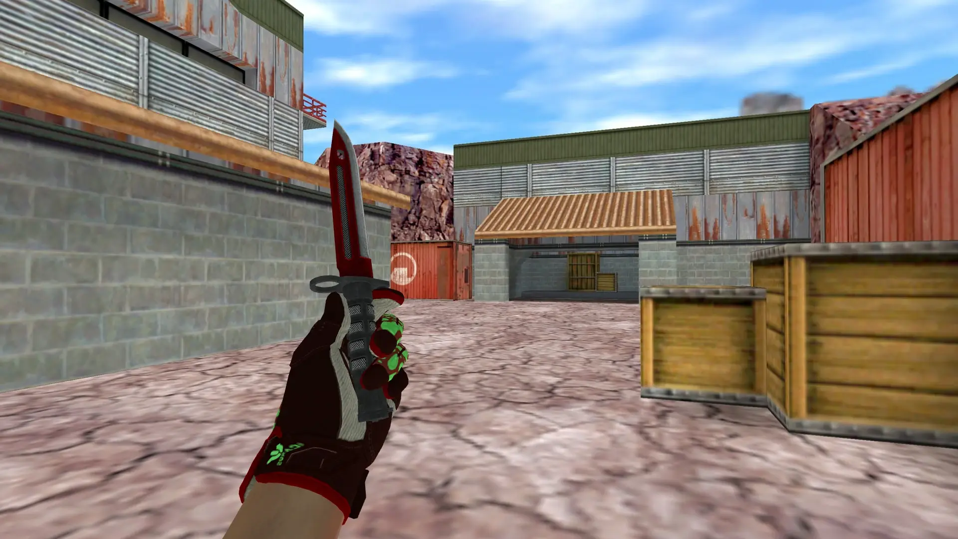 Bayonet Autotronic — Sport Gloves Bronze Morph Pack — de_nuke (first person)
