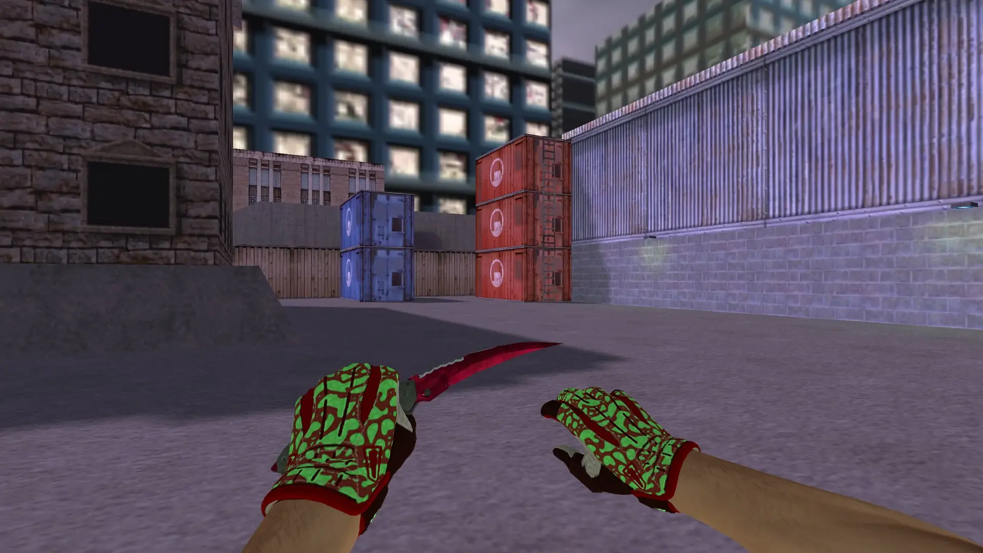 Flip Doppler (Ruby) — Sport Gloves Bronze Morph Pack — cs_assault (first person)