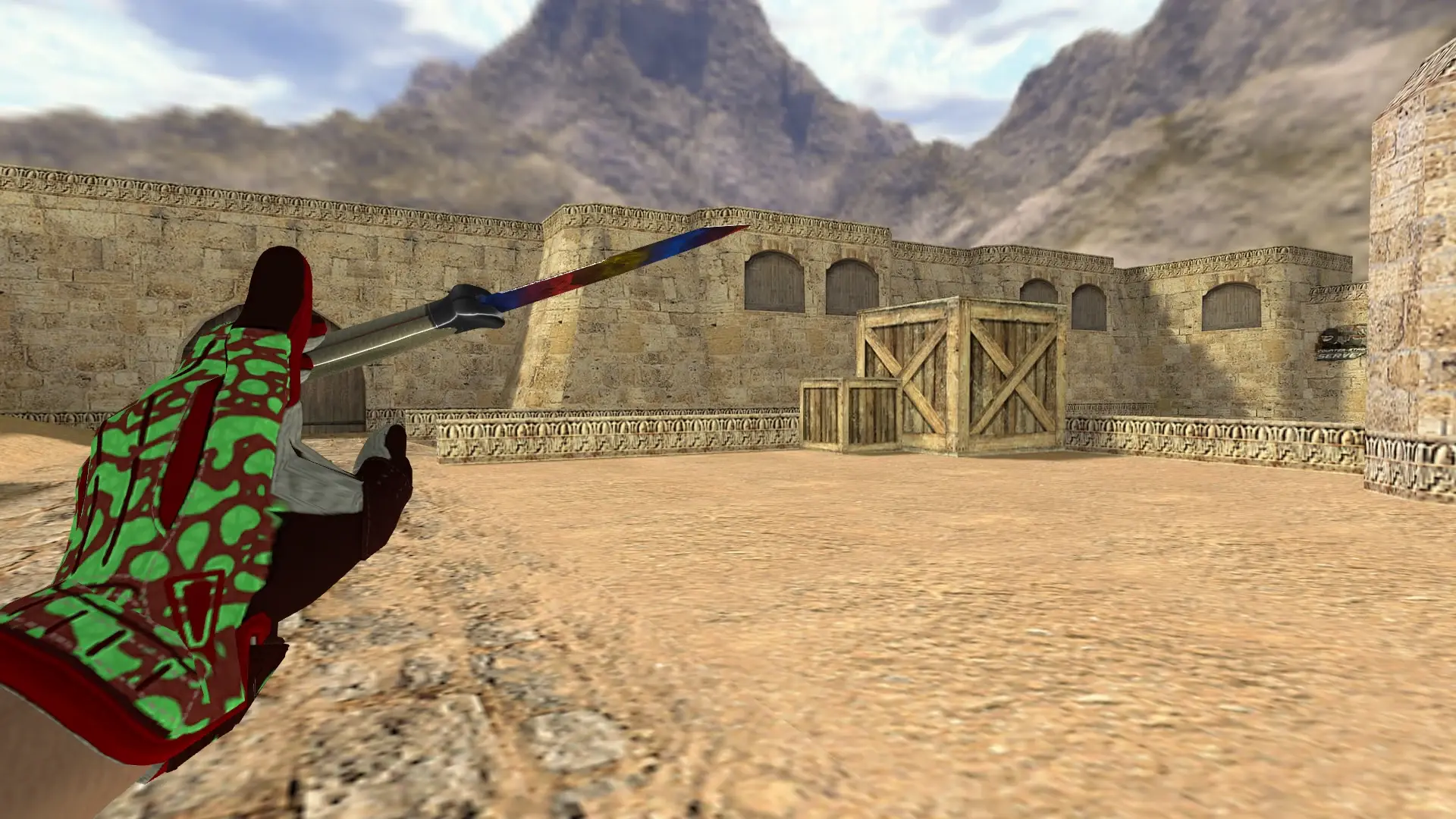 Ursus Marble Fade — Sport Gloves Bronze Morph Pack — de_dust2 (first person)