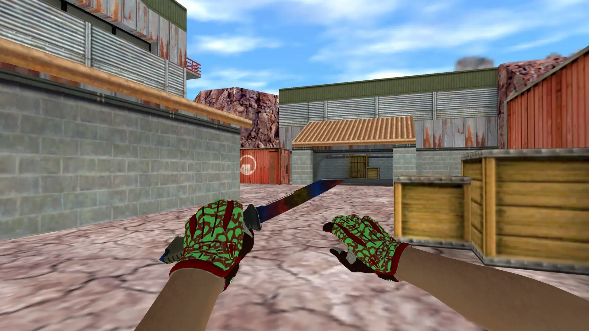 Ursus Marble Fade — Sport Gloves Bronze Morph Pack — de_nuke (first person)