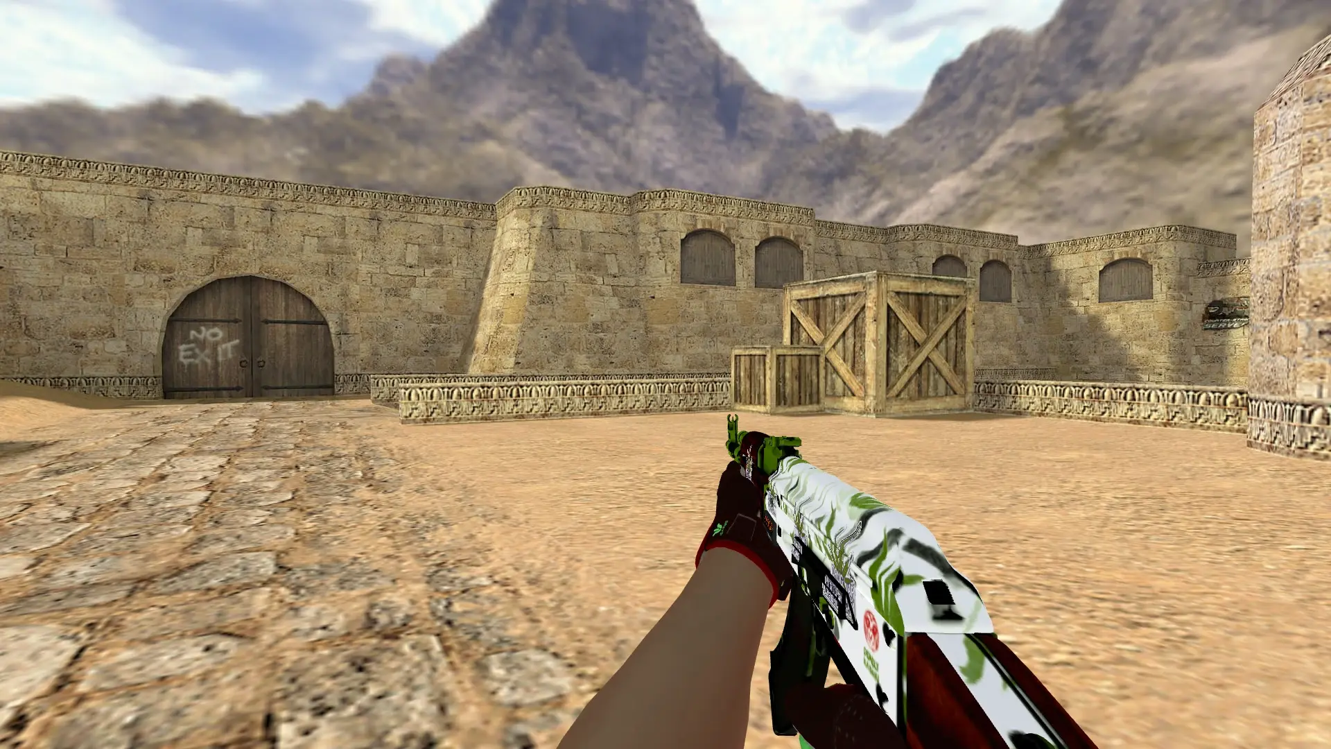 AK-47 — Sport Gloves Bronze Morph Pack — de_dust2 (first person)