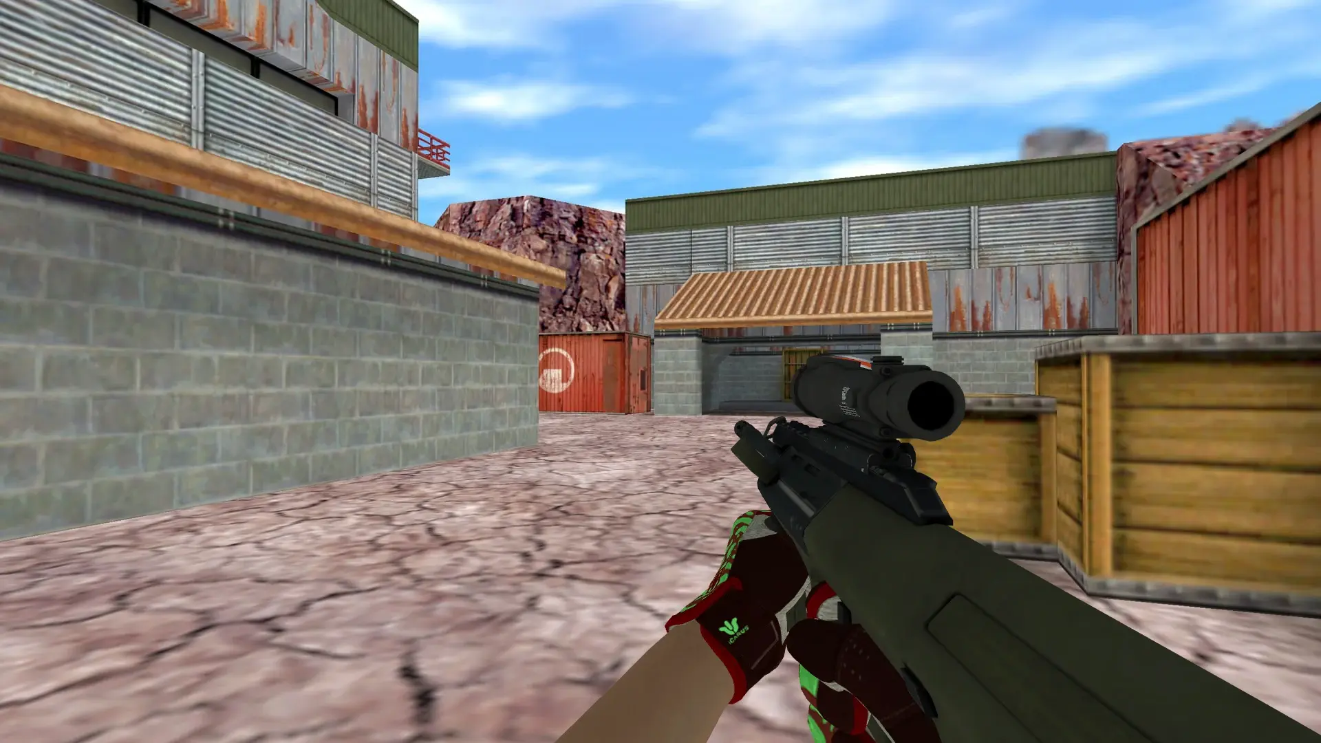 AUG — Sport Gloves Bronze Morph Pack — de_nuke (first person)