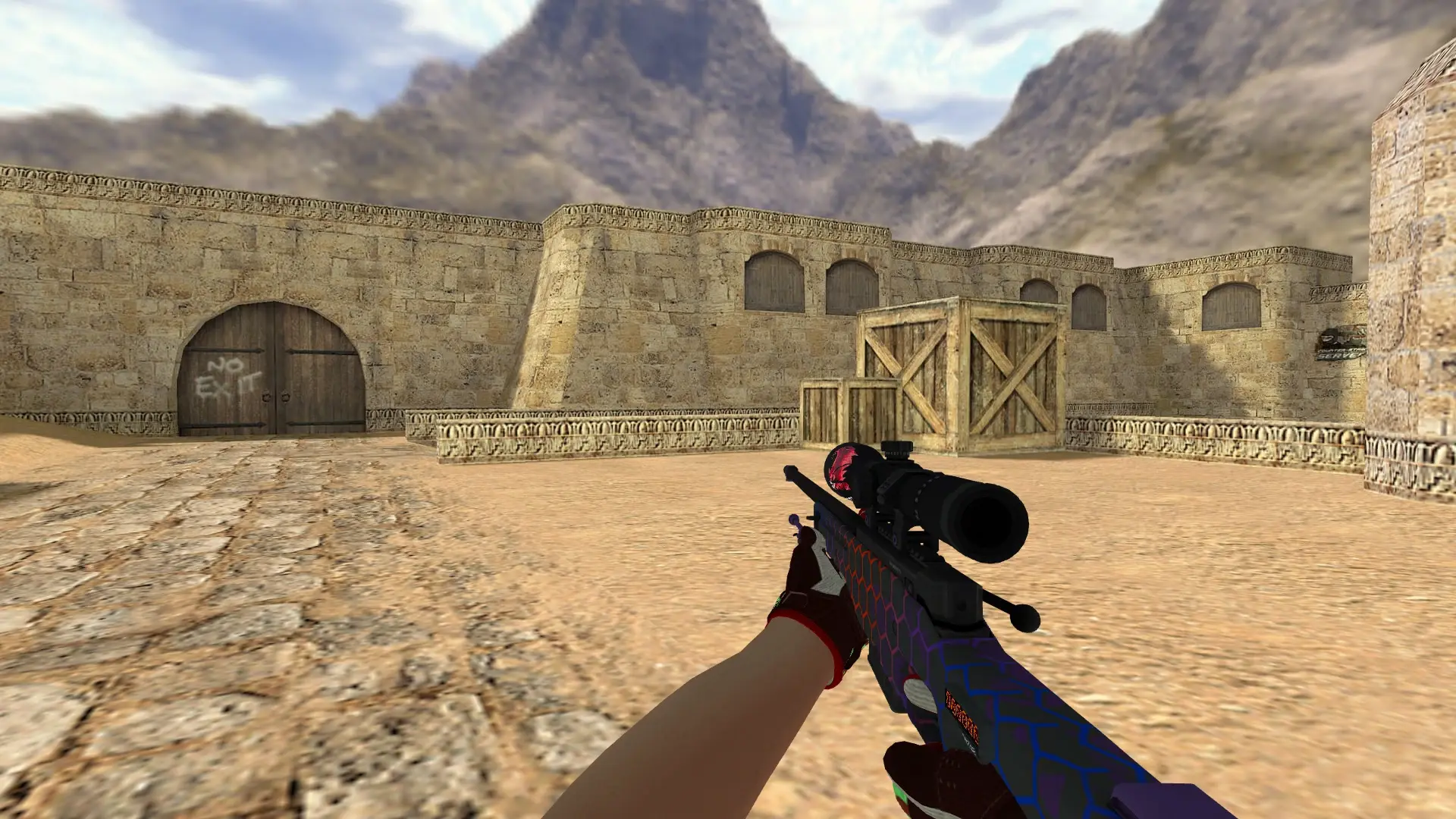 AWP — Sport Gloves Bronze Morph Pack — de_dust2 (first person)