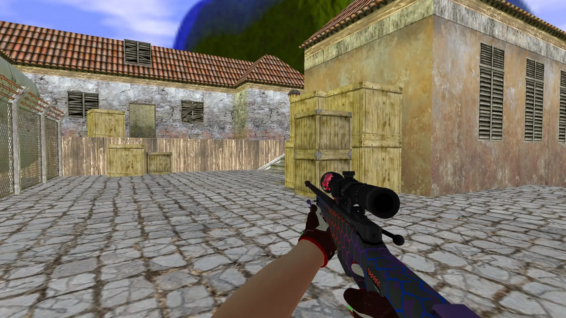 AWP — Sport Gloves Bronze Morph Pack — de_inferno (first person)