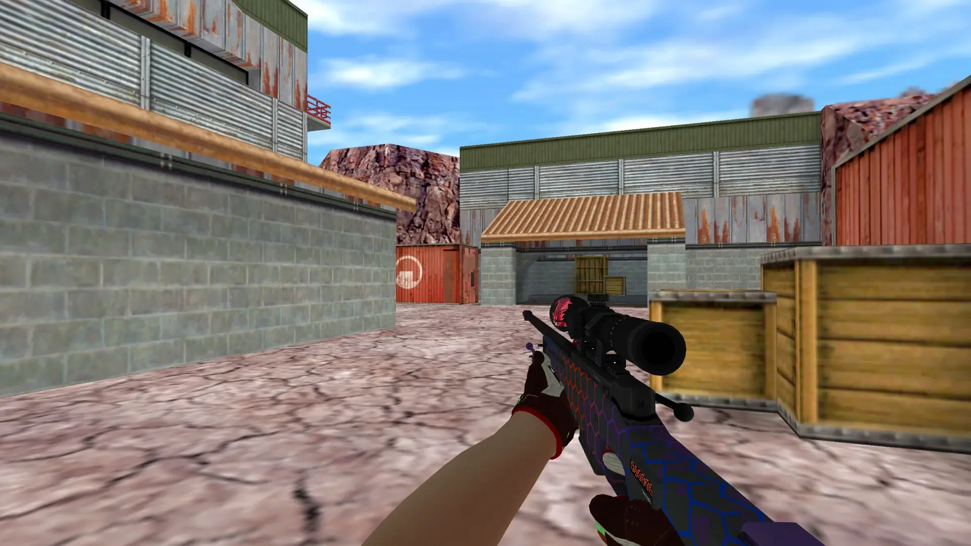 AWP — Sport Gloves Bronze Morph Pack — de_nuke (first person)