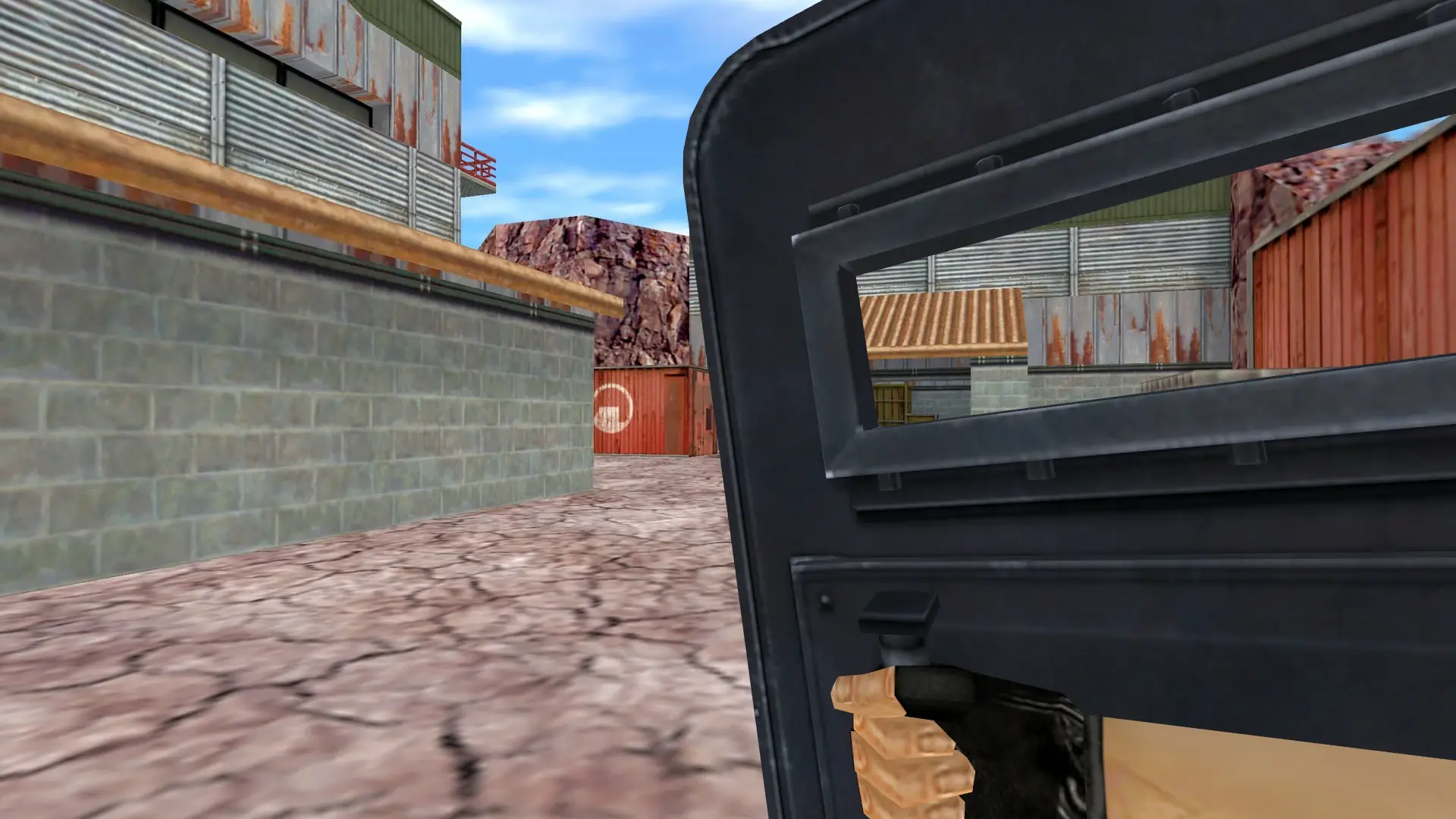 Police Camo Carbon Shield — de_nuke (first person)