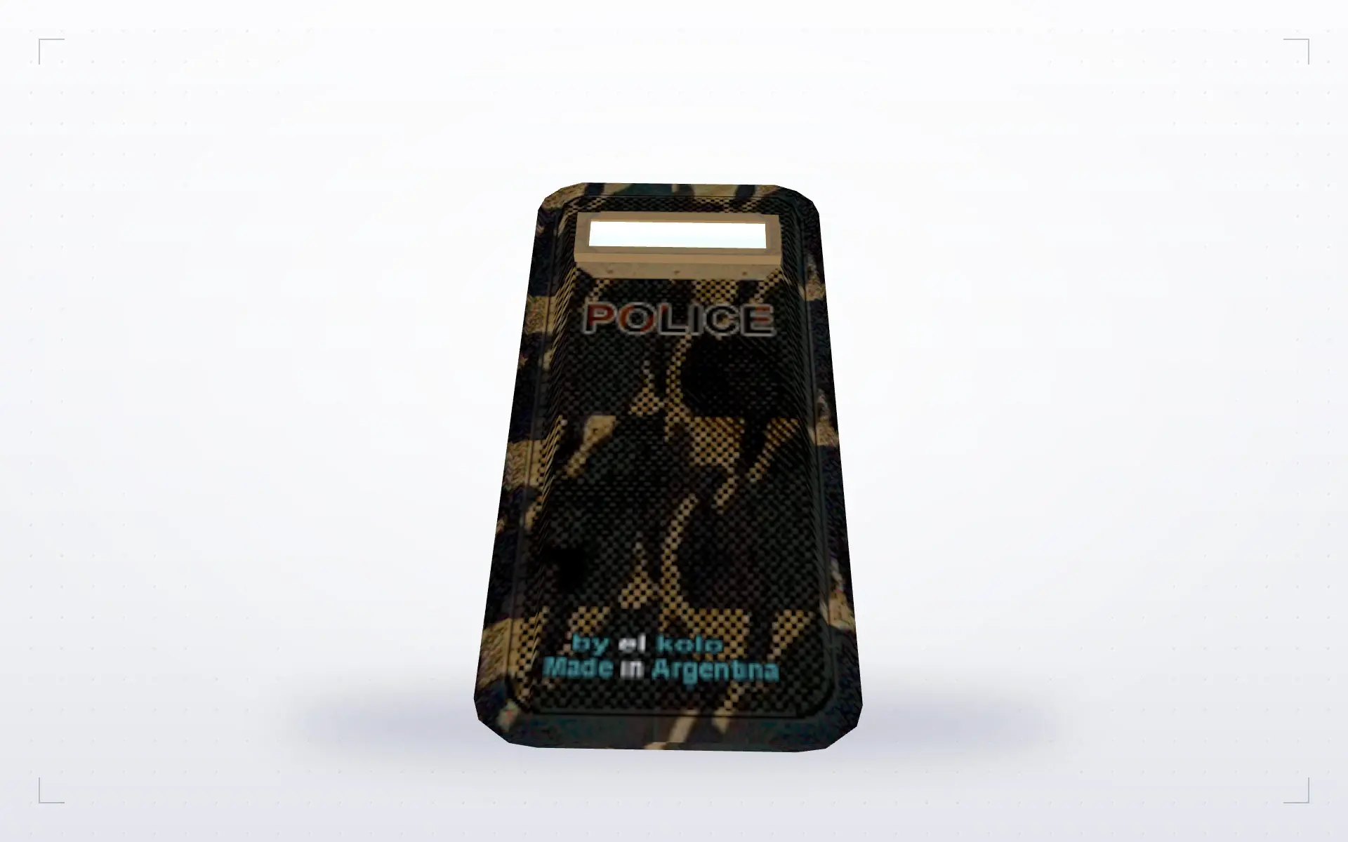 Police Camo Carbon Shield — top view
