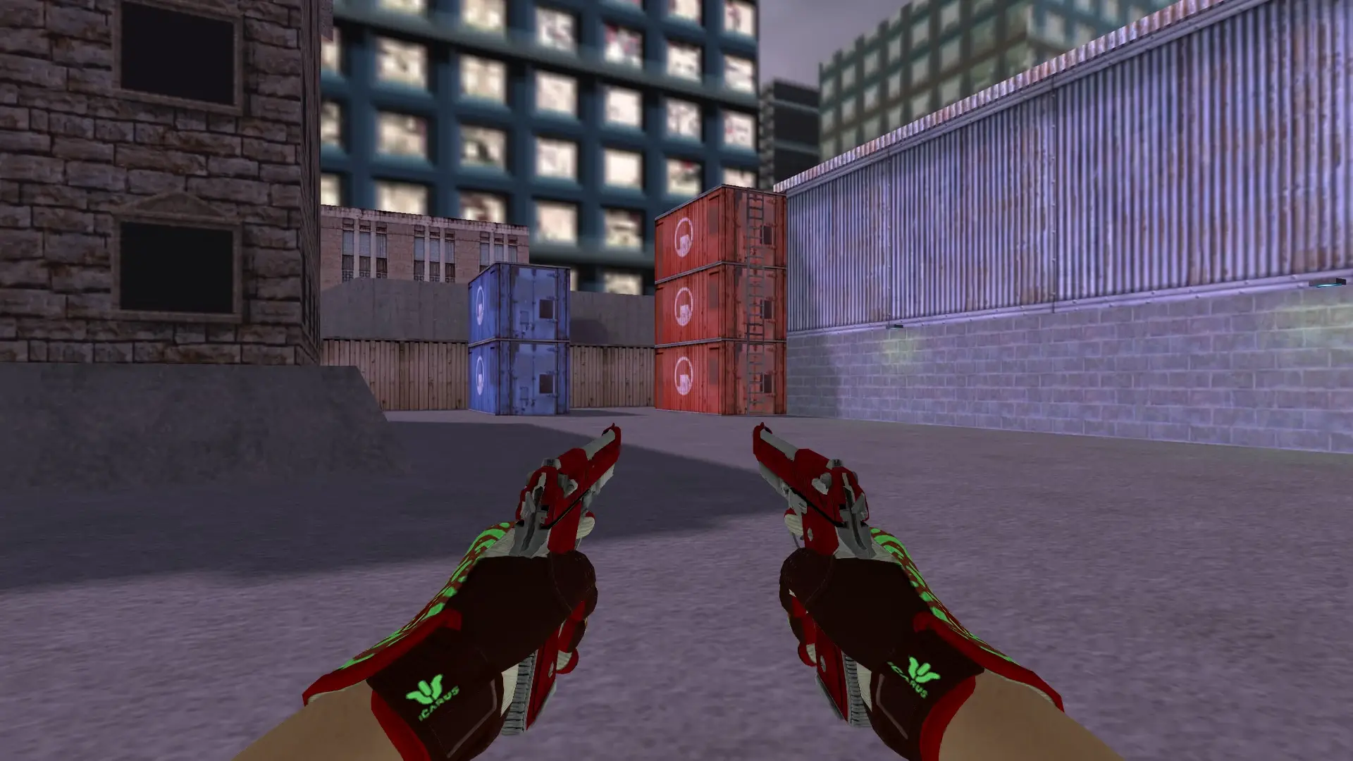 Dual Berettas — Sport Gloves Bronze Morph Pack — cs_assault (first person)