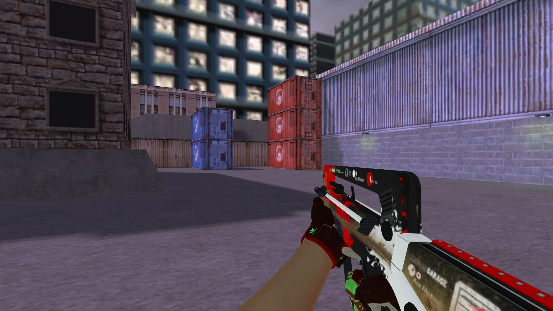 FAMAS — Sport Gloves Bronze Morph Pack — cs_assault (first person)