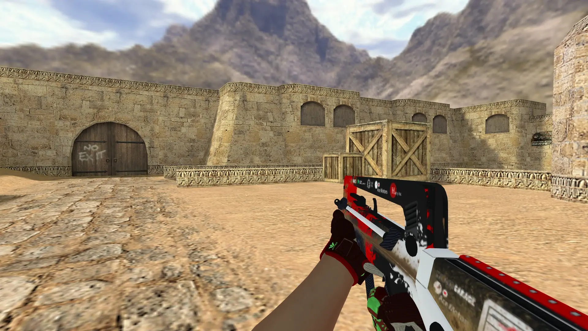 FAMAS — Sport Gloves Bronze Morph Pack — de_dust2 (first person)