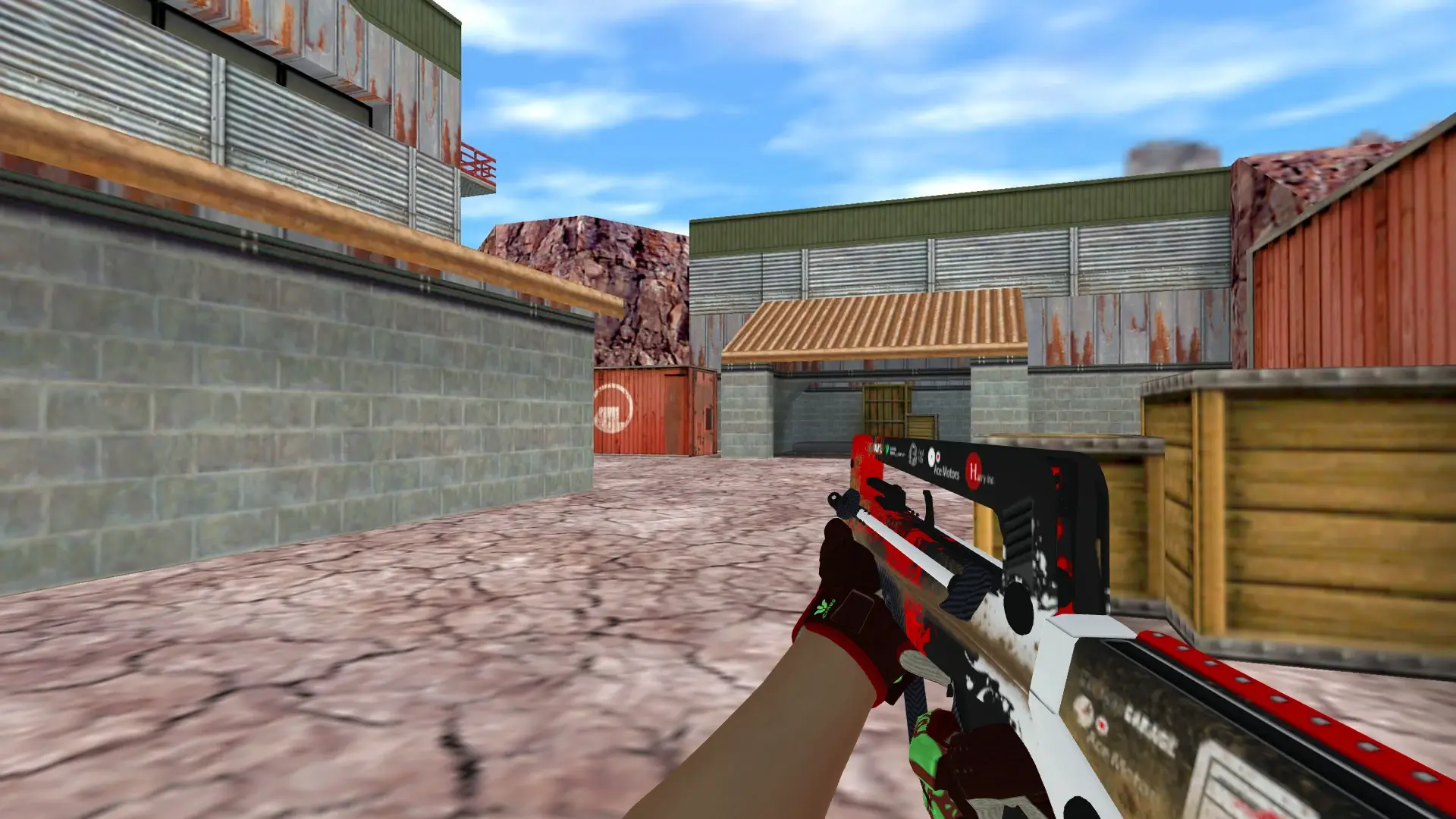 FAMAS — Sport Gloves Bronze Morph Pack — de_nuke (first person)