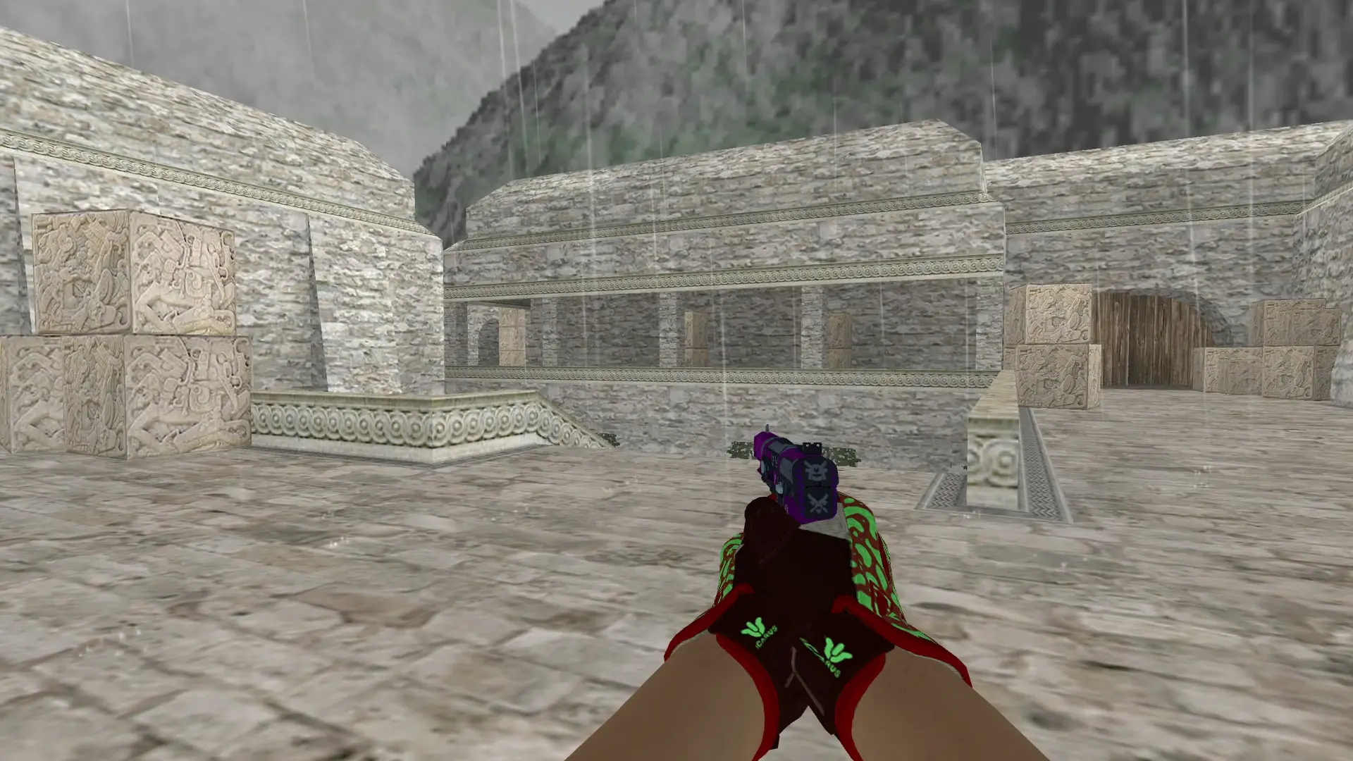 Five-SeveN — Sport Gloves Bronze Morph Pack — de_aztec (first person)