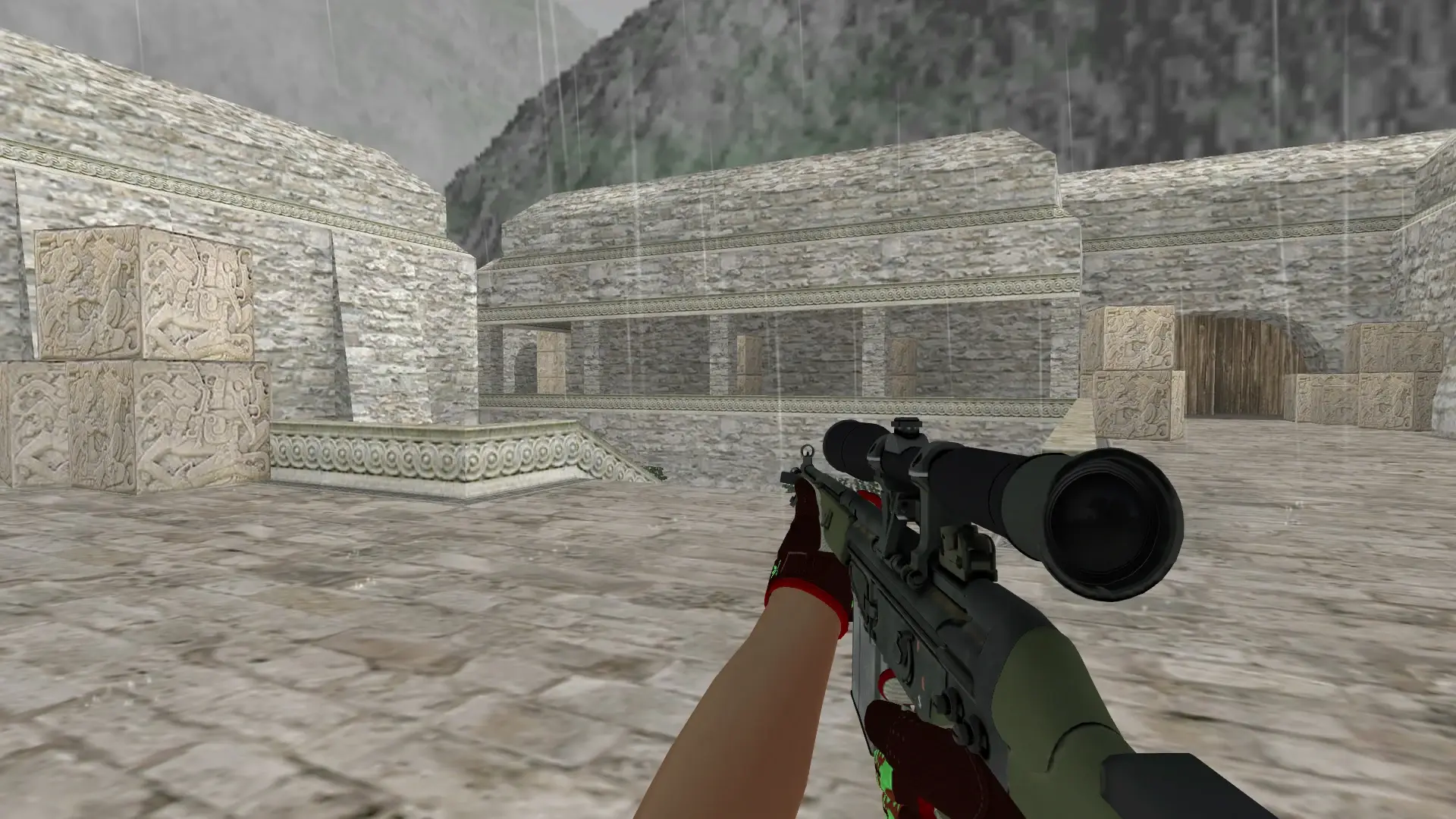 G3SG1 — Sport Gloves Bronze Morph Pack — de_aztec (first person)