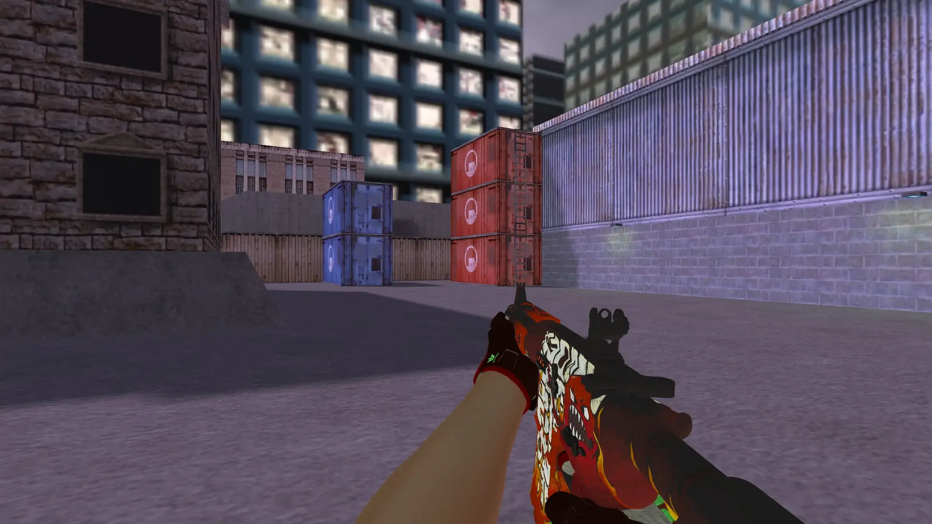 M4A1 — Sport Gloves Bronze Morph Pack — cs_assault (first person)