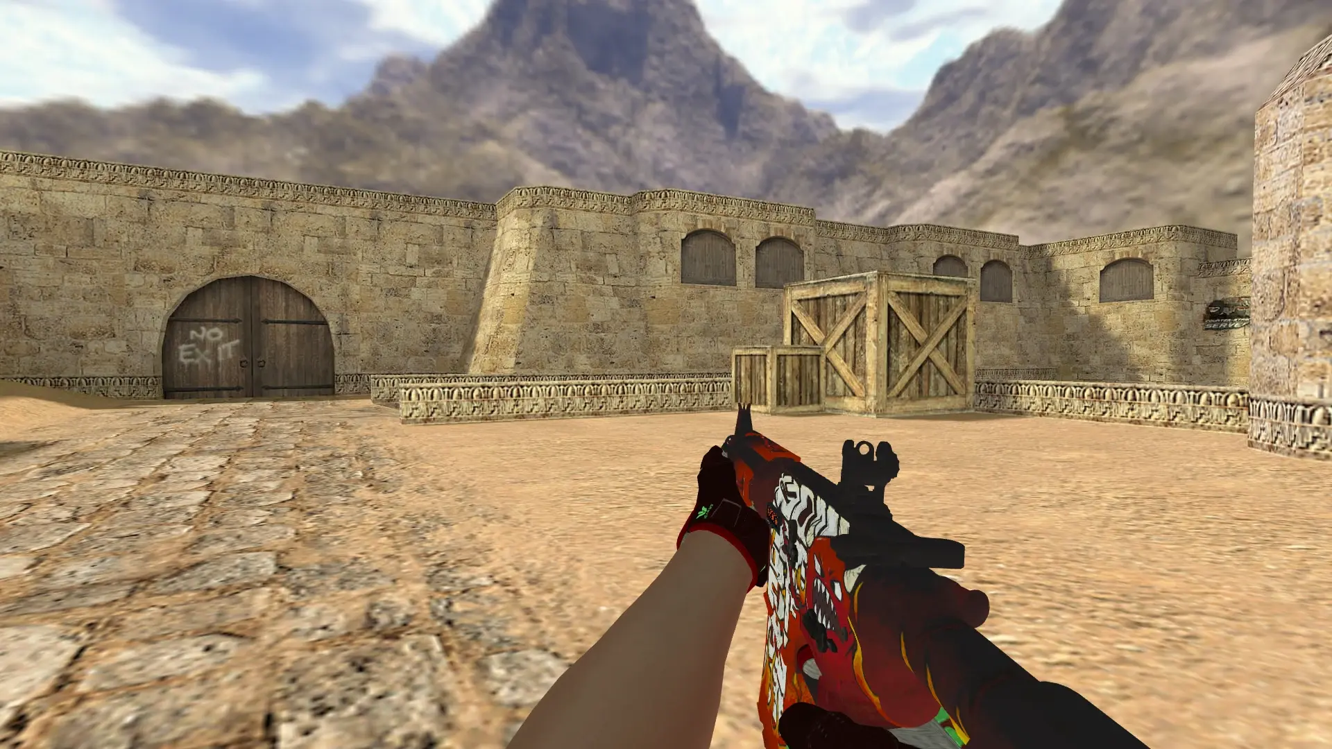 M4A1 — Sport Gloves Bronze Morph Pack — de_dust2 (first person)